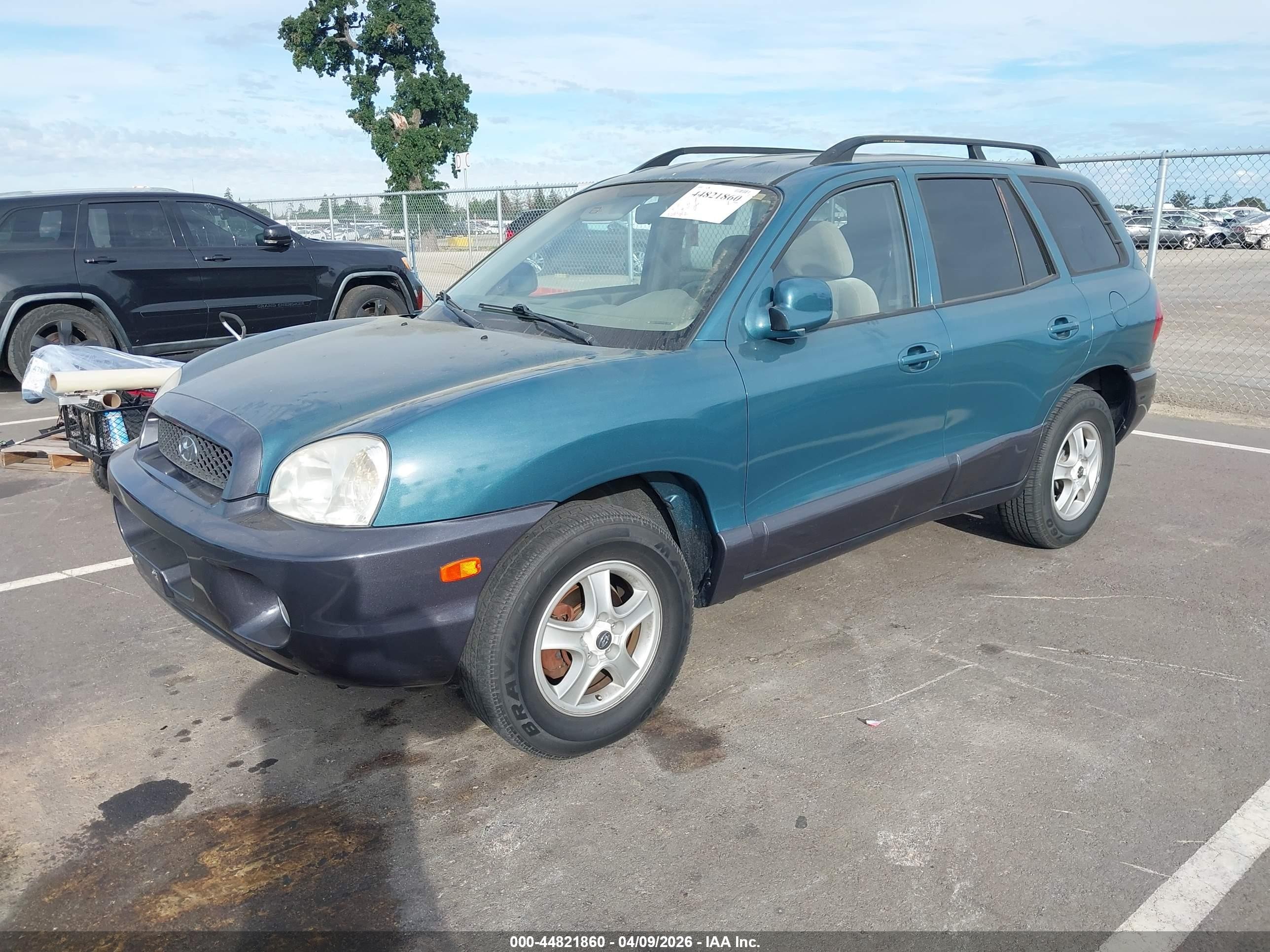 2001 Hyundai Santa Fe 2.7l V6 Gls/2.7l V6 Lx Green vin: KM8SC83D41U007794