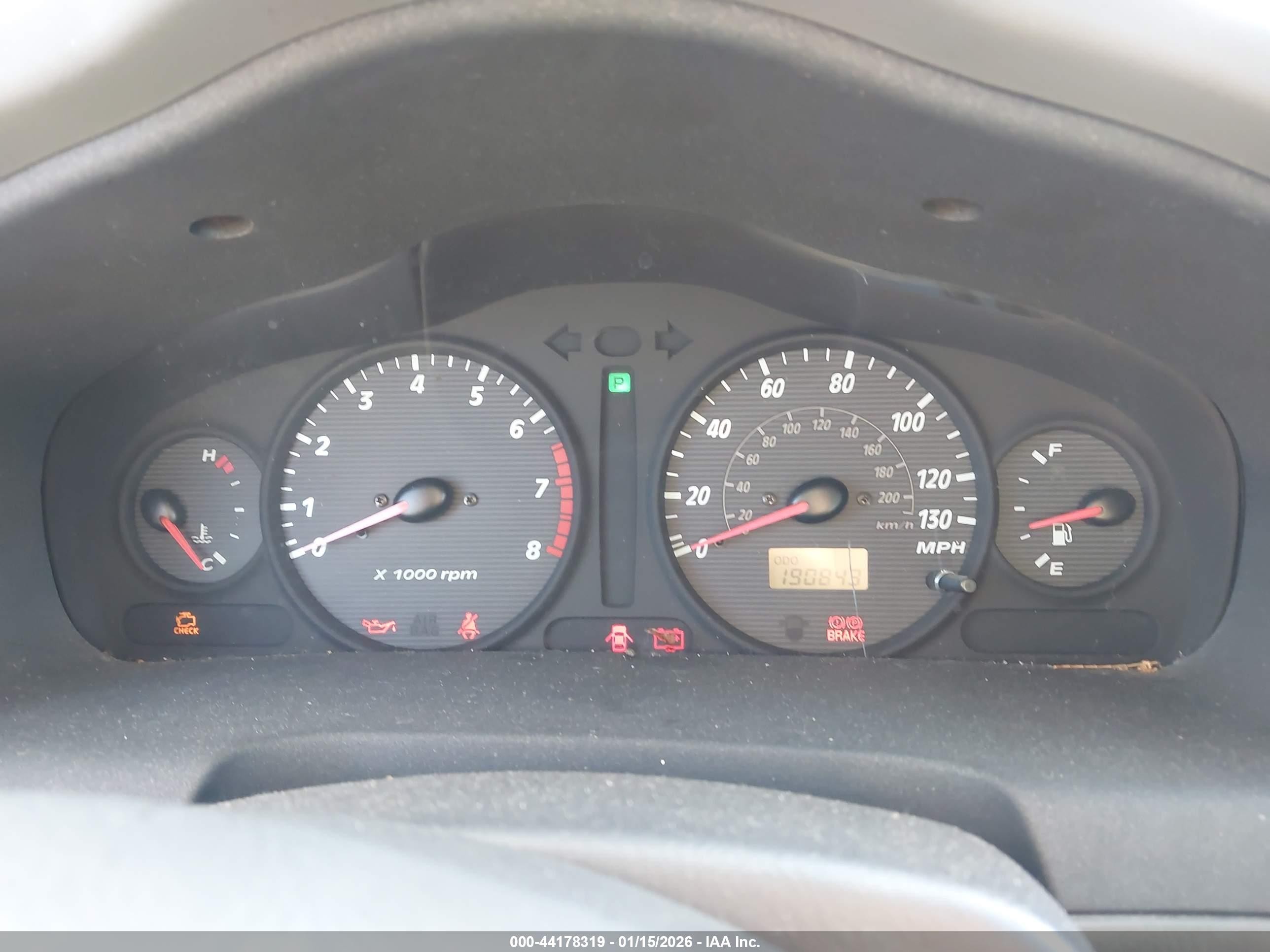 2001 Hyundai Santa Fe 2.7l V6 Gls/2.7l V6 Lx Red vin: KM8SC83D41U080101