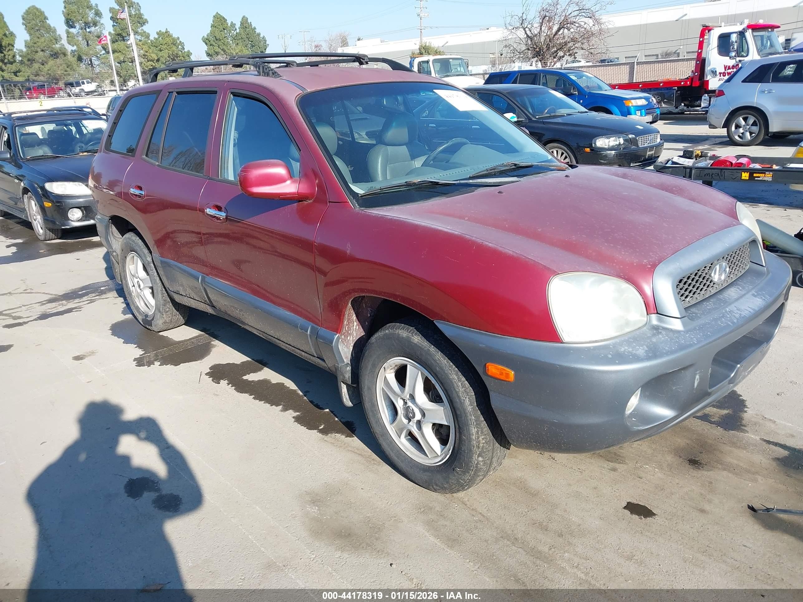 2001 Hyundai Santa Fe 2.7l V6 Gls/2.7l V6 Lx Red vin: KM8SC83D41U080101