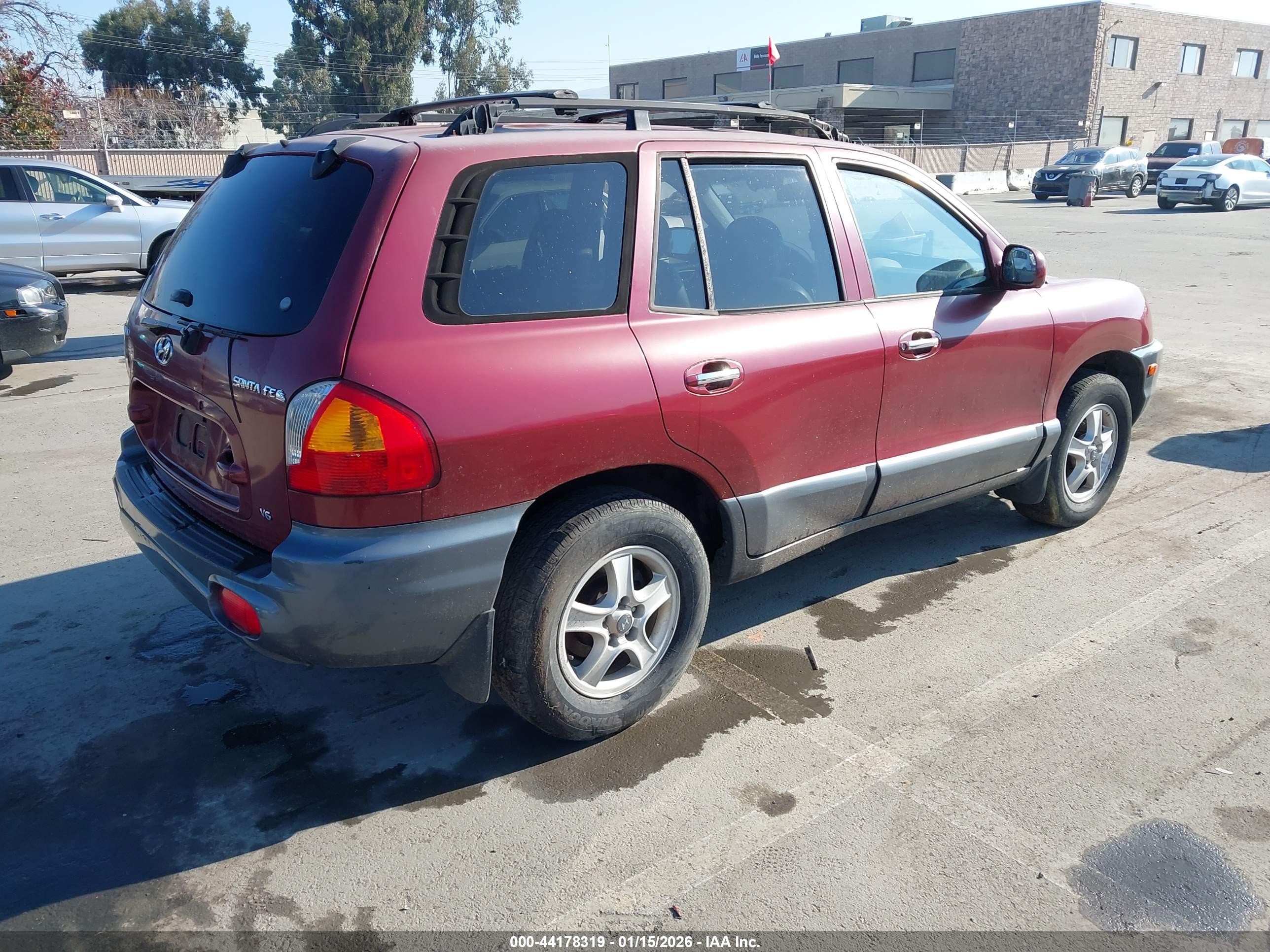 2001 Hyundai Santa Fe 2.7l V6 Gls/2.7l V6 Lx Red vin: KM8SC83D41U080101