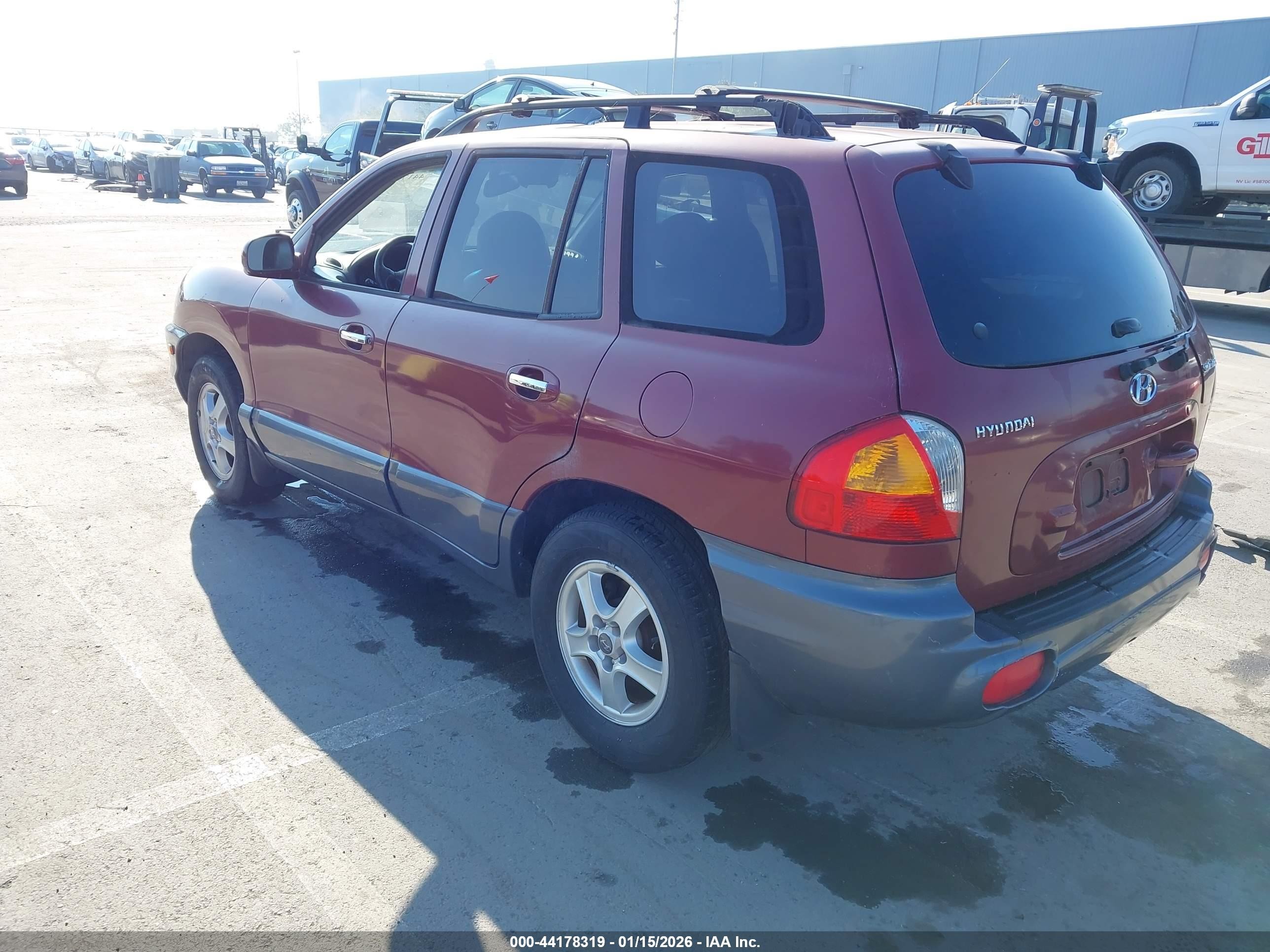 2001 Hyundai Santa Fe 2.7l V6 Gls/2.7l V6 Lx Red vin: KM8SC83D41U080101