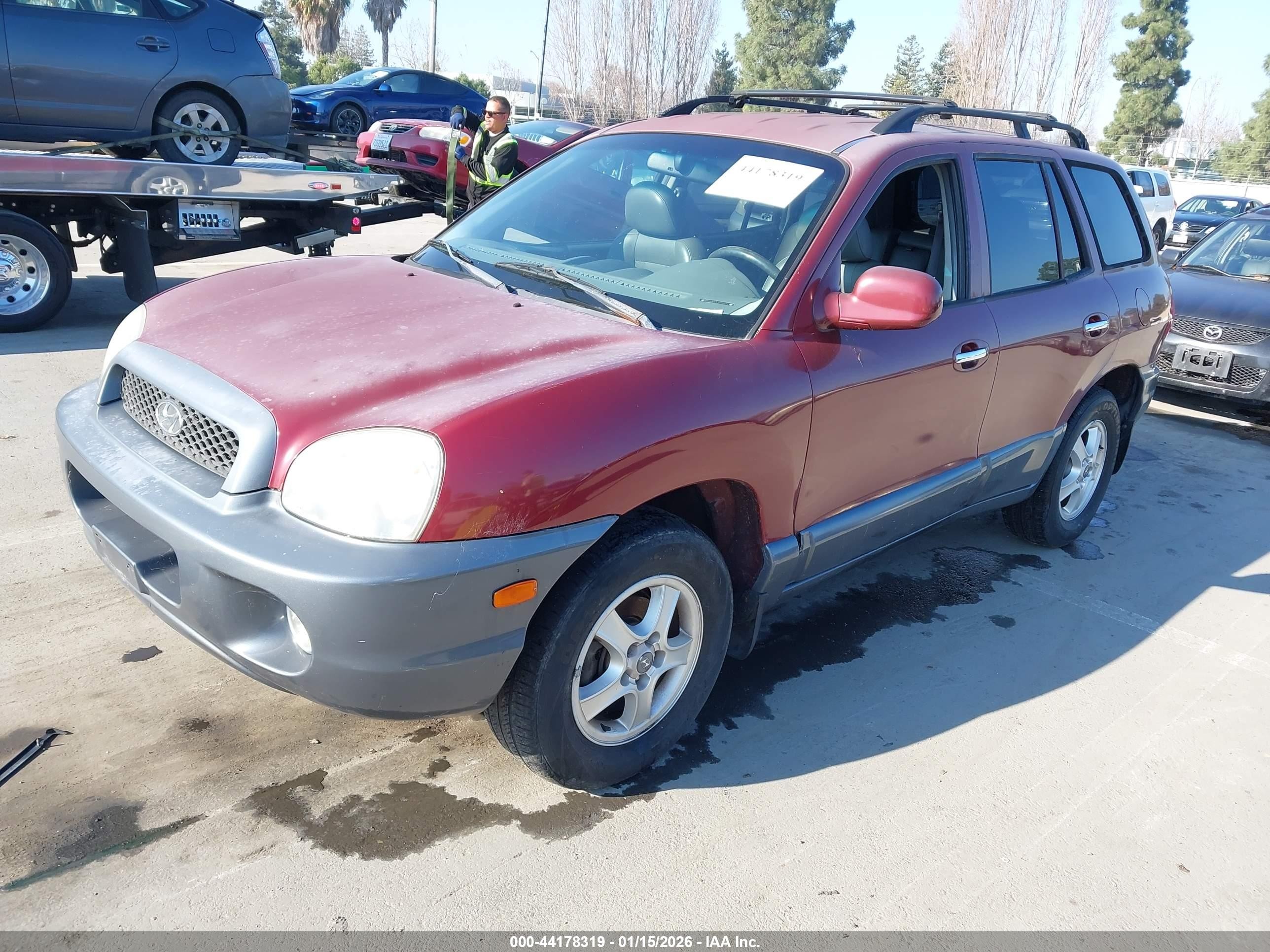 2001 Hyundai Santa Fe 2.7l V6 Gls/2.7l V6 Lx Red vin: KM8SC83D41U080101
