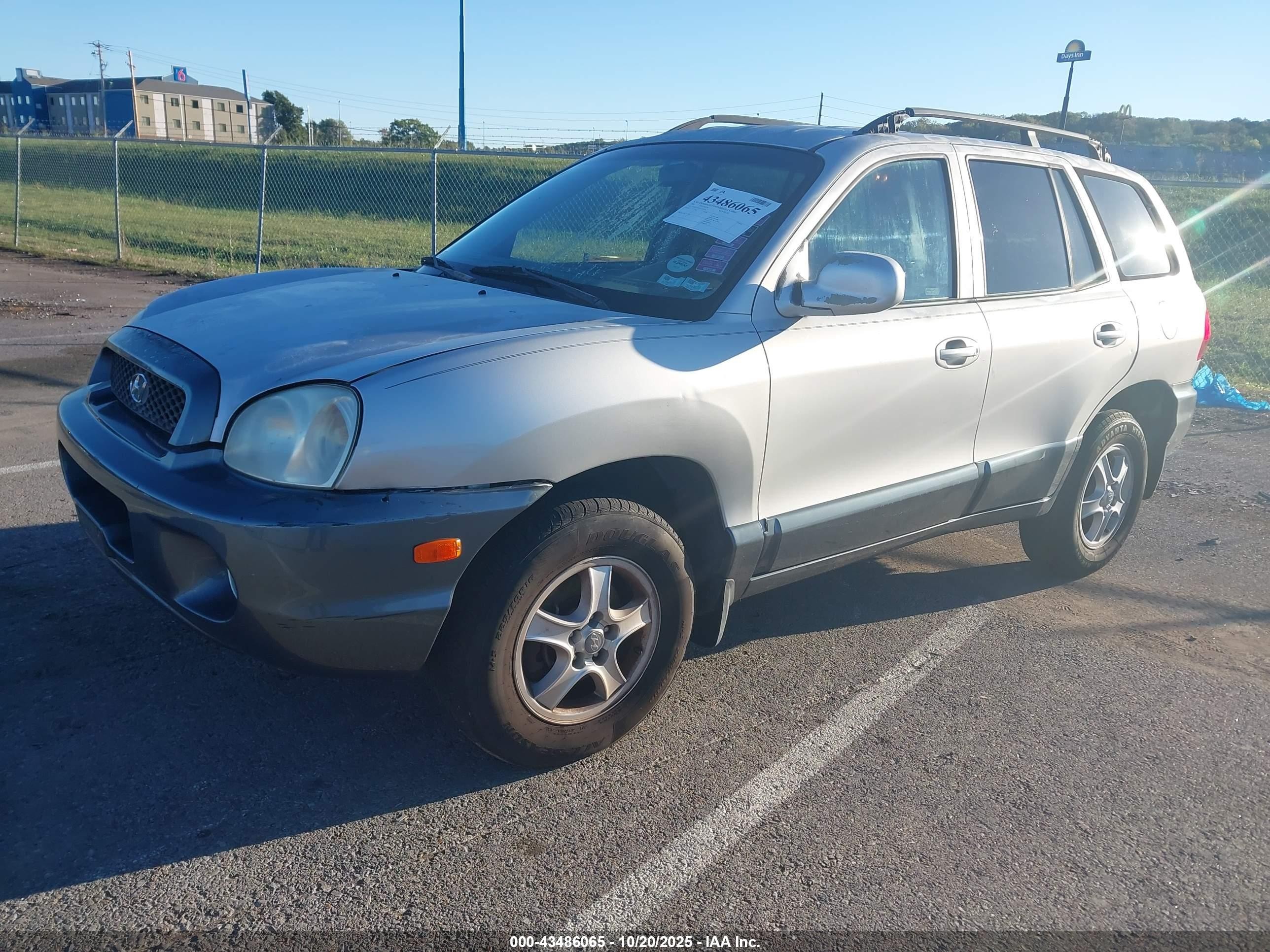 2001 Hyundai Santa Fe 2.7l V6 Gls/2.7l V6 Lx Silver vin: KM8SC83D41U129376