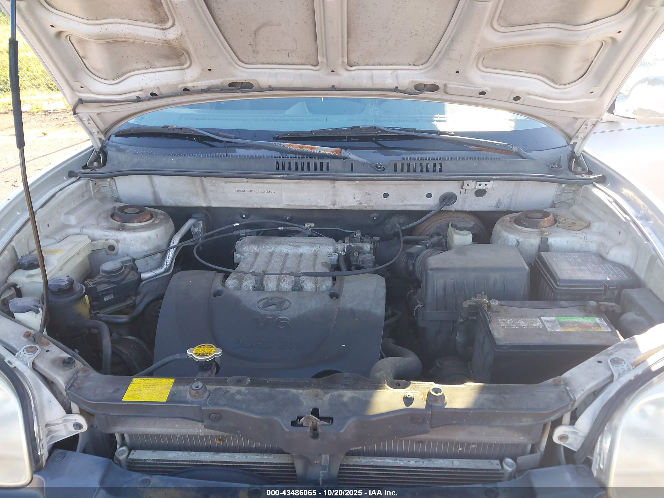 2001 Hyundai Santa Fe 2.7l V6 Gls/2.7l V6 Lx Silver vin: KM8SC83D41U129376