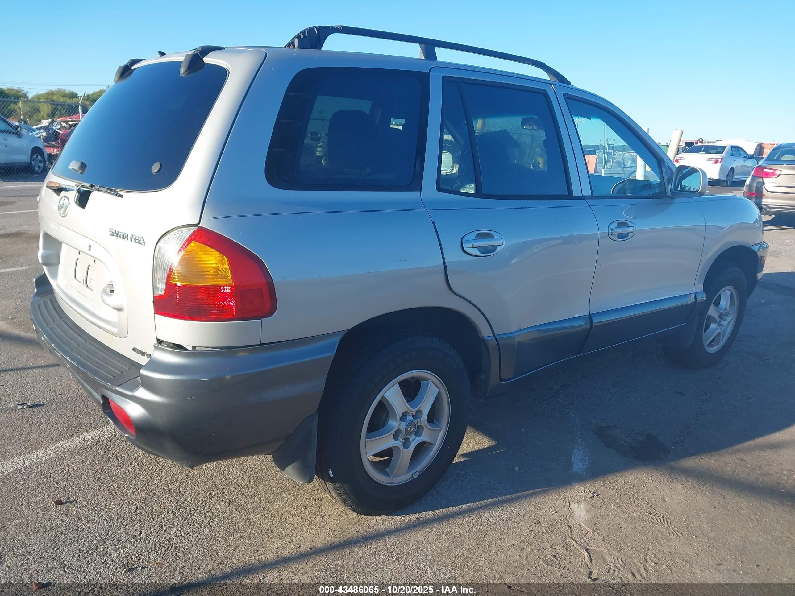 2001 Hyundai Santa Fe 2.7l V6 Gls/2.7l V6 Lx Silver vin: KM8SC83D41U129376