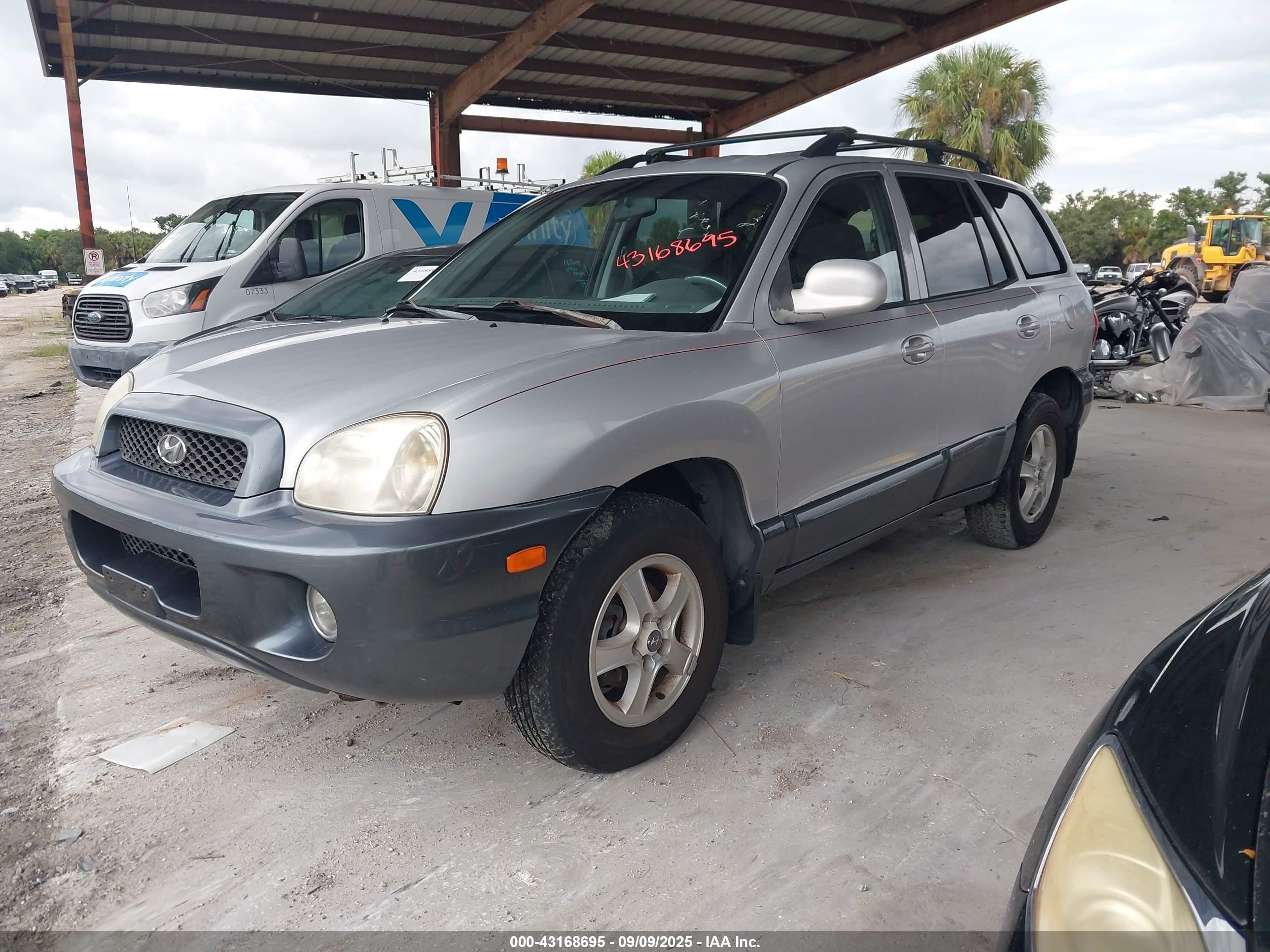 2001 Hyundai Santa Fe 2.7l V6 Gls/2.7l V6 Lx Silver vin: KM8SC83D51U055658