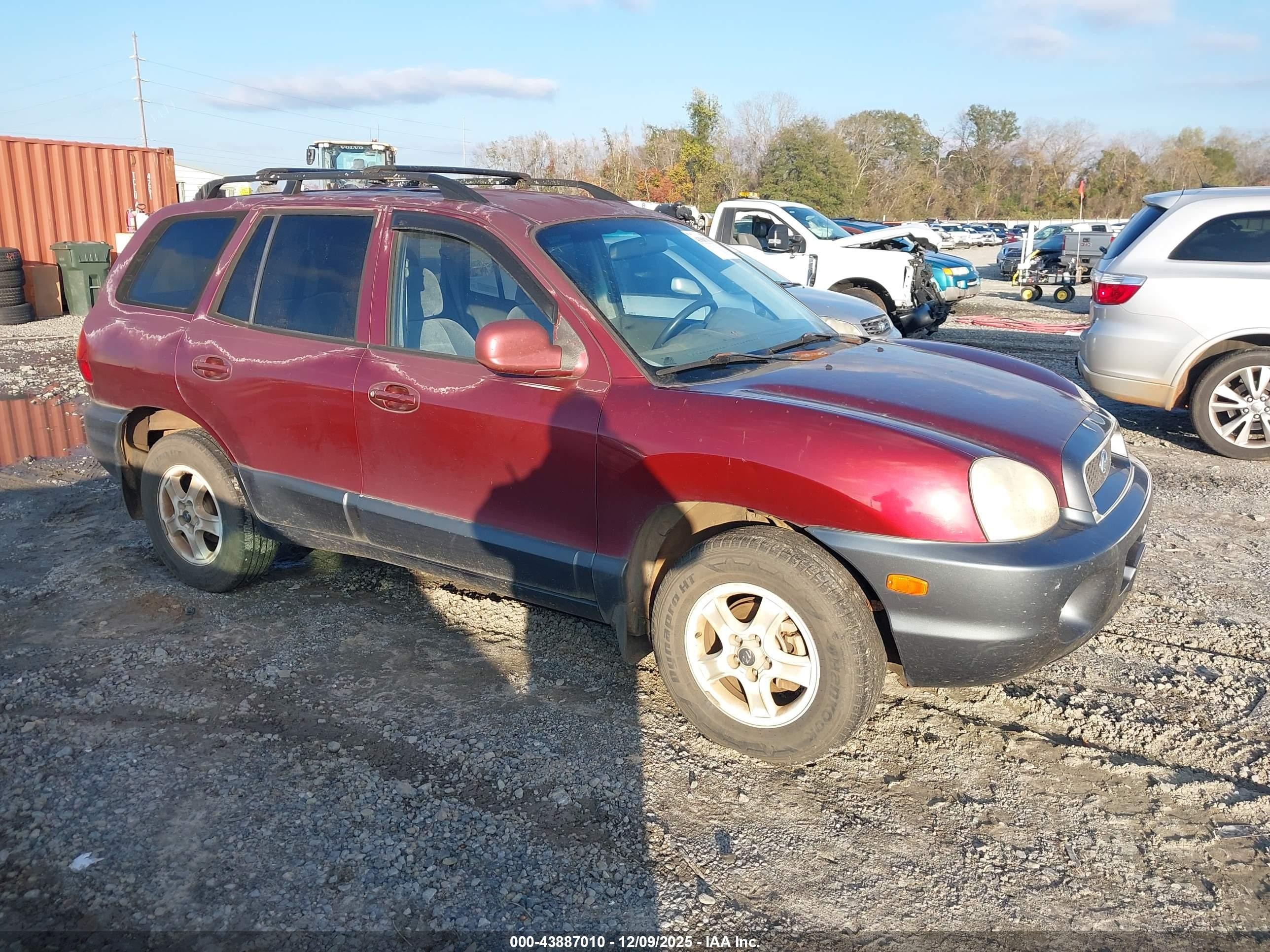 2001 Hyundai Santa Fe 2.7l V6 Gls/2.7l V6 Lx Burgundy vin: KM8SC83D71U087253