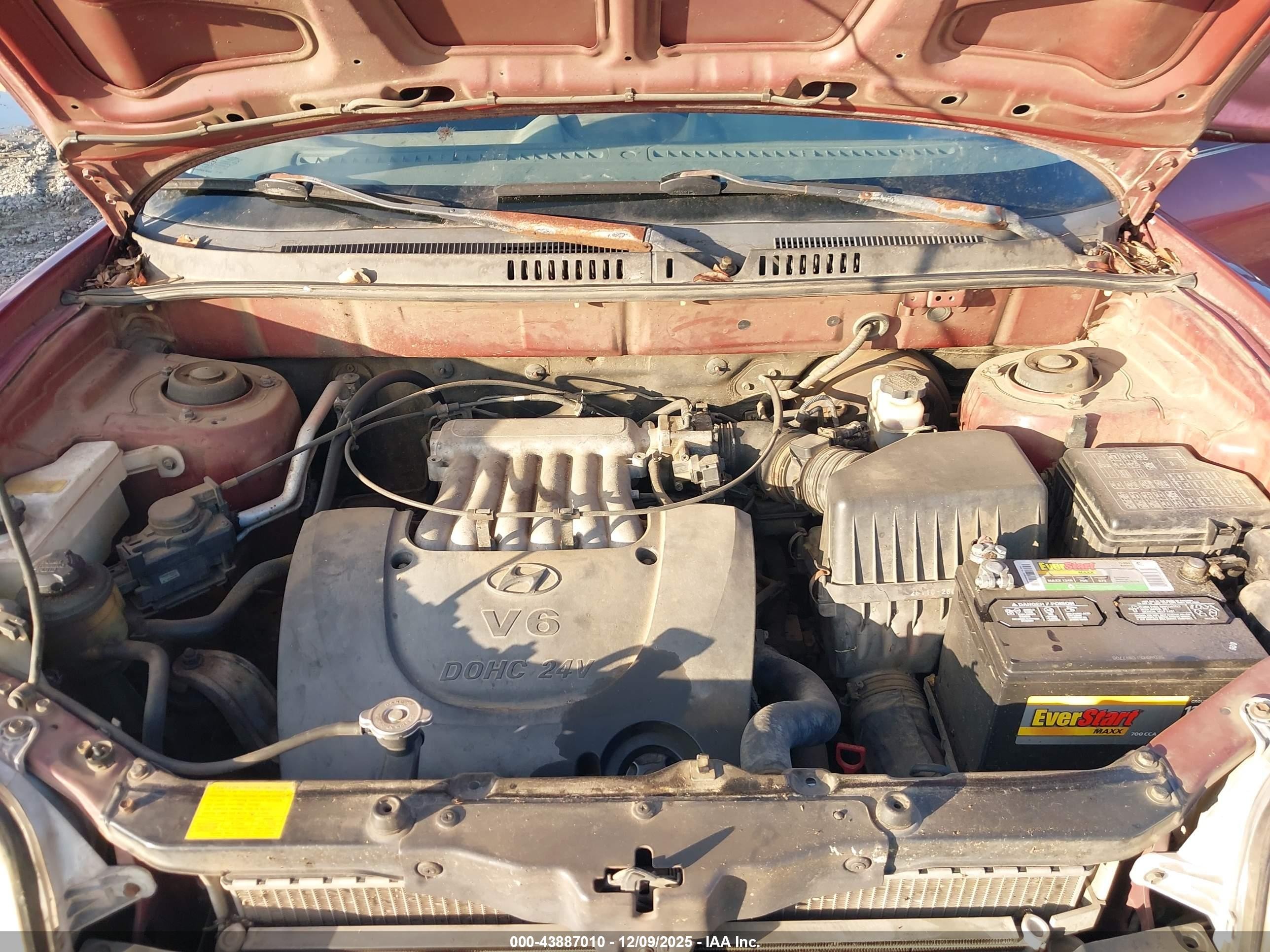 2001 Hyundai Santa Fe 2.7l V6 Gls/2.7l V6 Lx Burgundy vin: KM8SC83D71U087253
