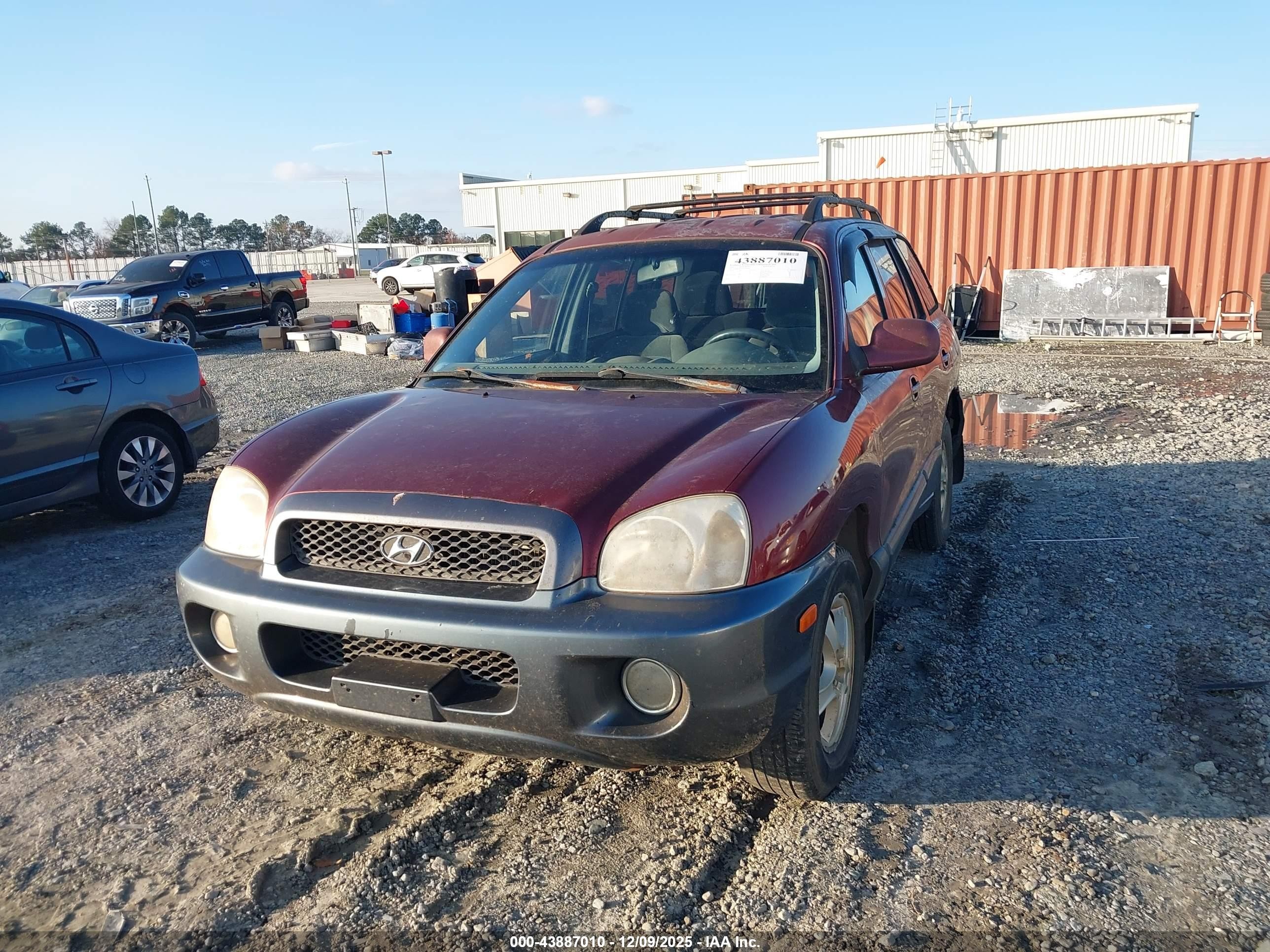 2001 Hyundai Santa Fe 2.7l V6 Gls/2.7l V6 Lx Burgundy vin: KM8SC83D71U087253