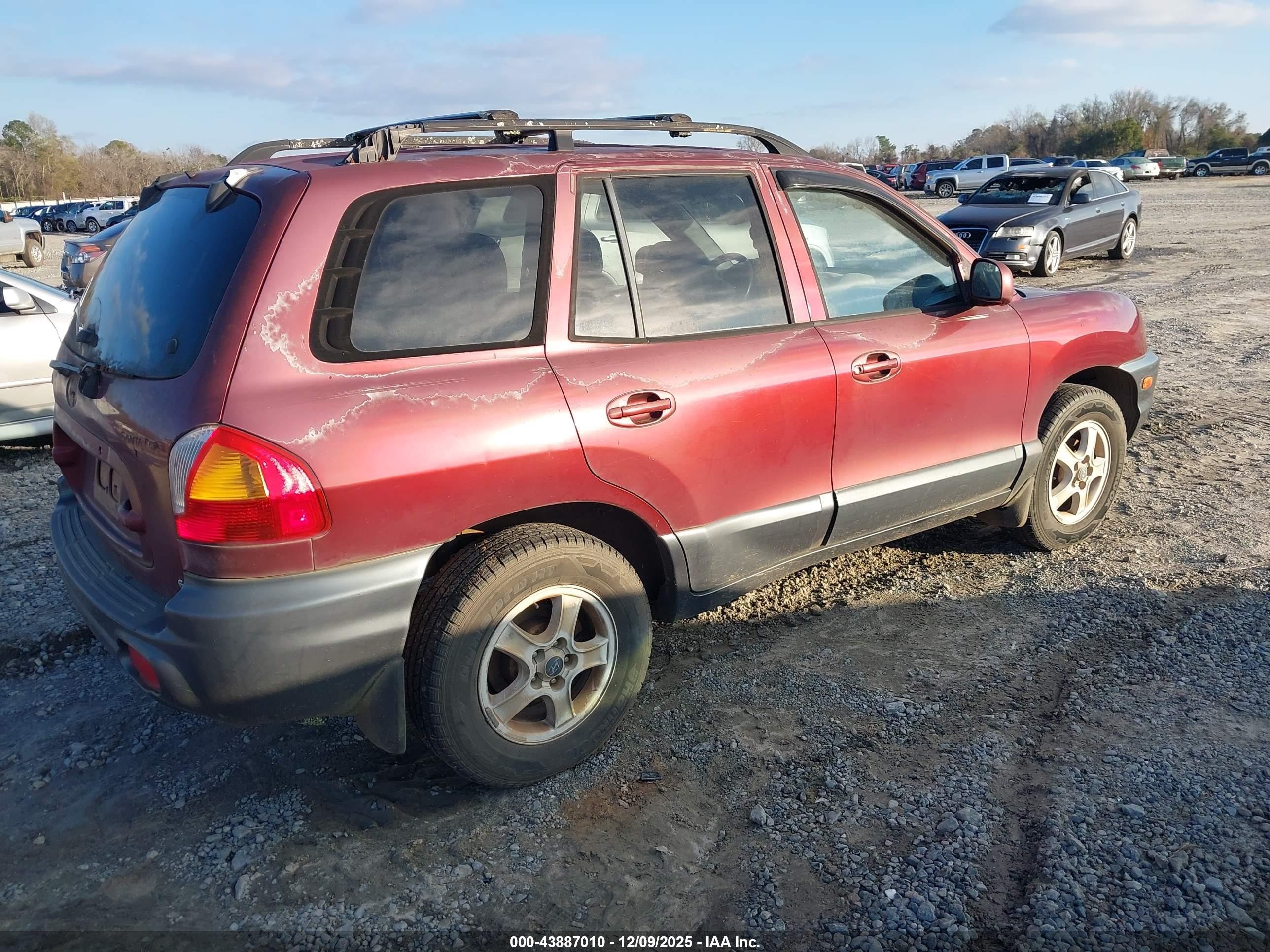 2001 Hyundai Santa Fe 2.7l V6 Gls/2.7l V6 Lx Burgundy vin: KM8SC83D71U087253