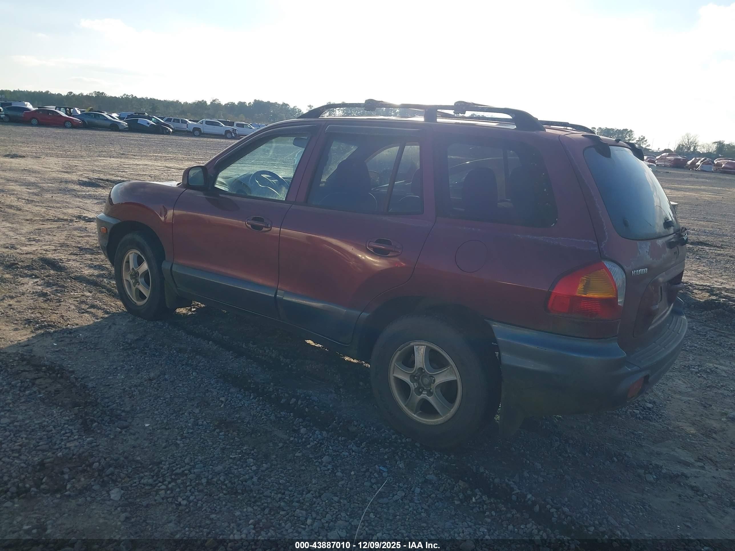 2001 Hyundai Santa Fe 2.7l V6 Gls/2.7l V6 Lx Burgundy vin: KM8SC83D71U087253