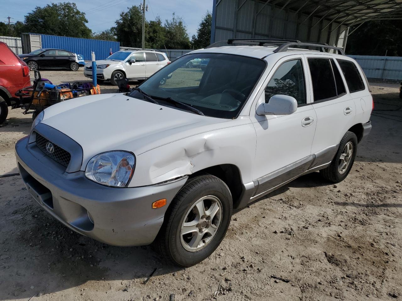 2001 Hyundai Santa Fe Gls White vin: KM8SC83D81U006955