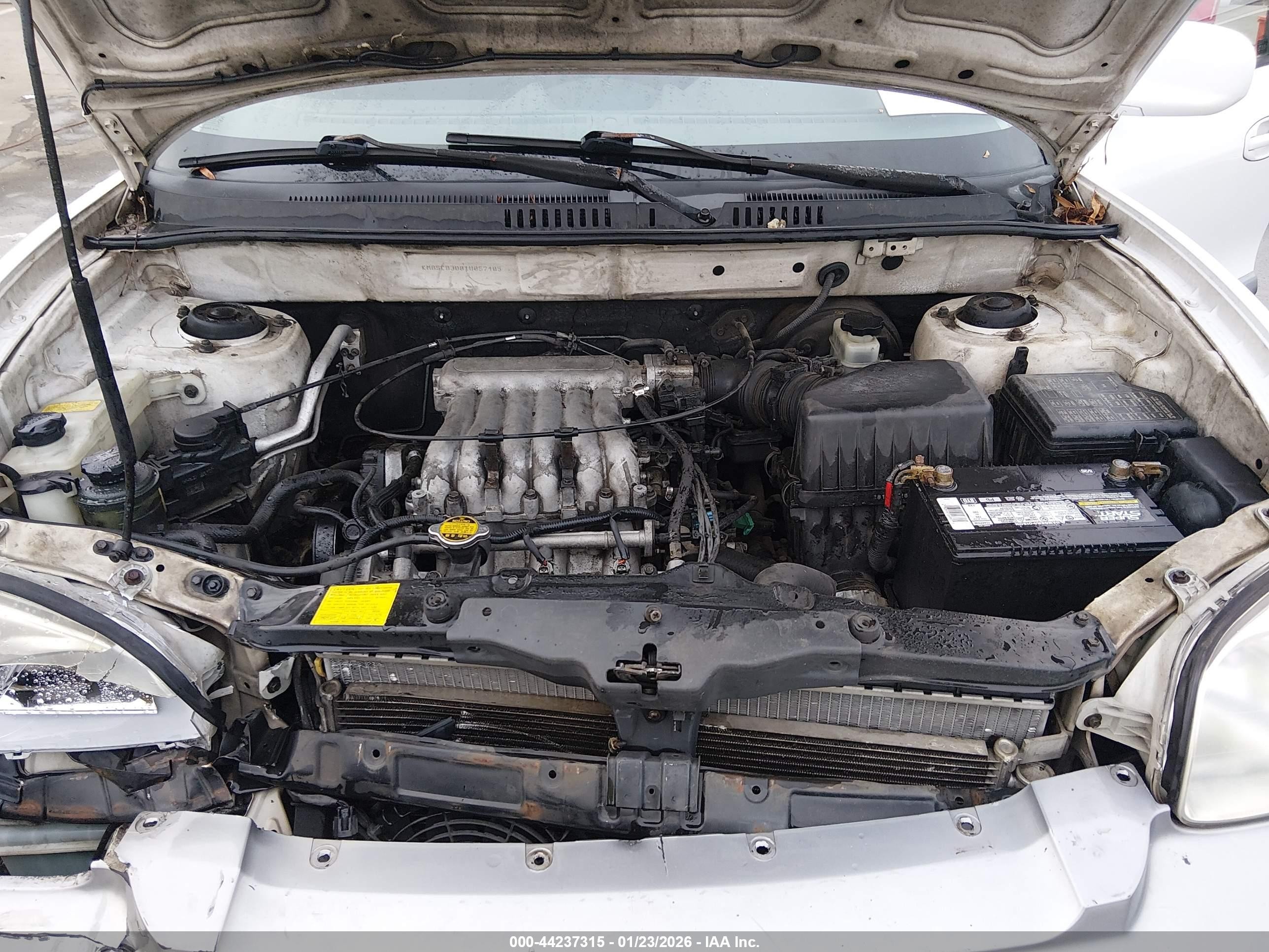 2001 Hyundai Santa Fe 2.7l V6 Gls/2.7l V6 Lx White vin: KM8SC83D81U057405