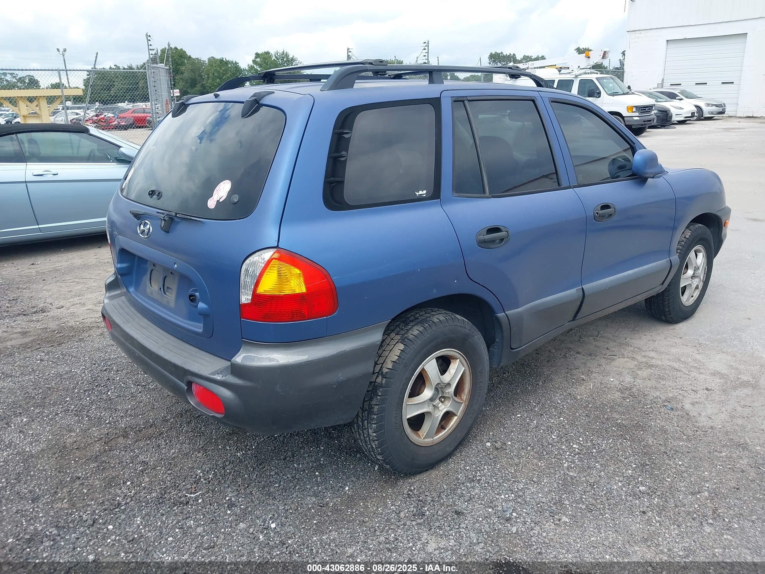 2001 Hyundai Santa Fe 2.7l V6 Gls/2.7l V6 Lx Blue vin: KM8SC83D91U009945