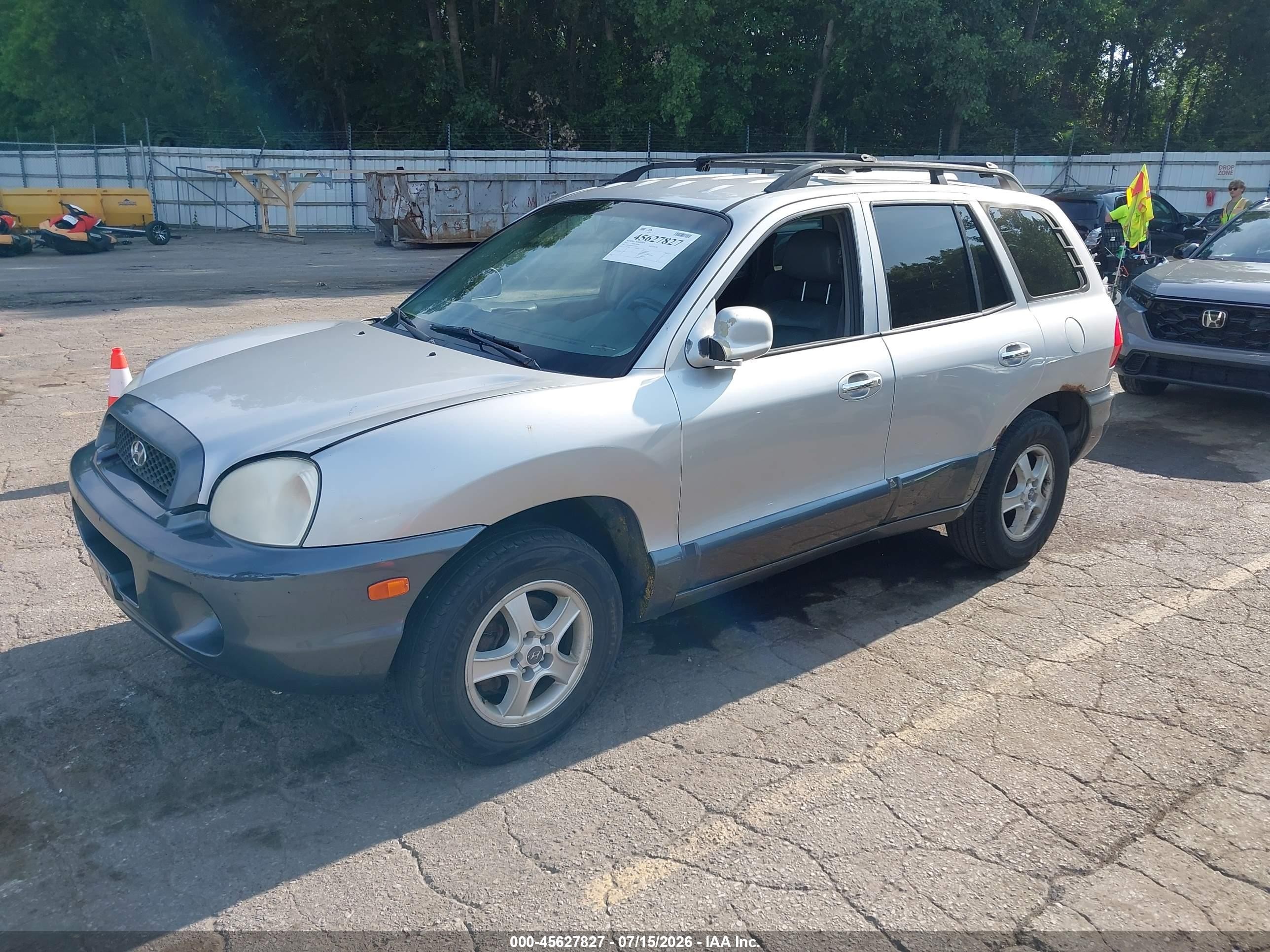 2001 Hyundai Santa Fe 2.7l V6 Gls/2.7l V6 Lx Silver vin: KM8SC83D91U010397