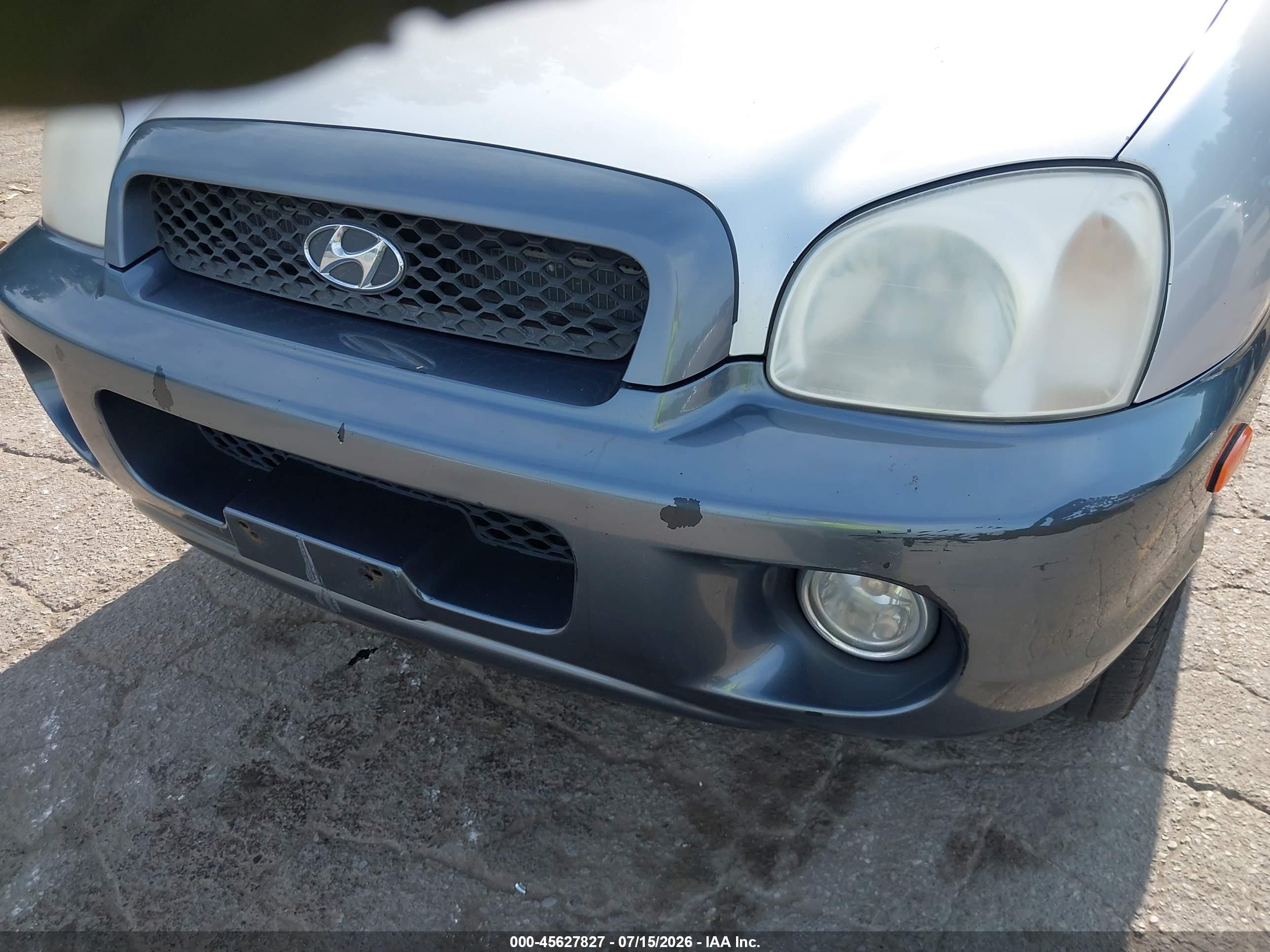 2001 Hyundai Santa Fe 2.7l V6 Gls/2.7l V6 Lx Silver vin: KM8SC83D91U010397