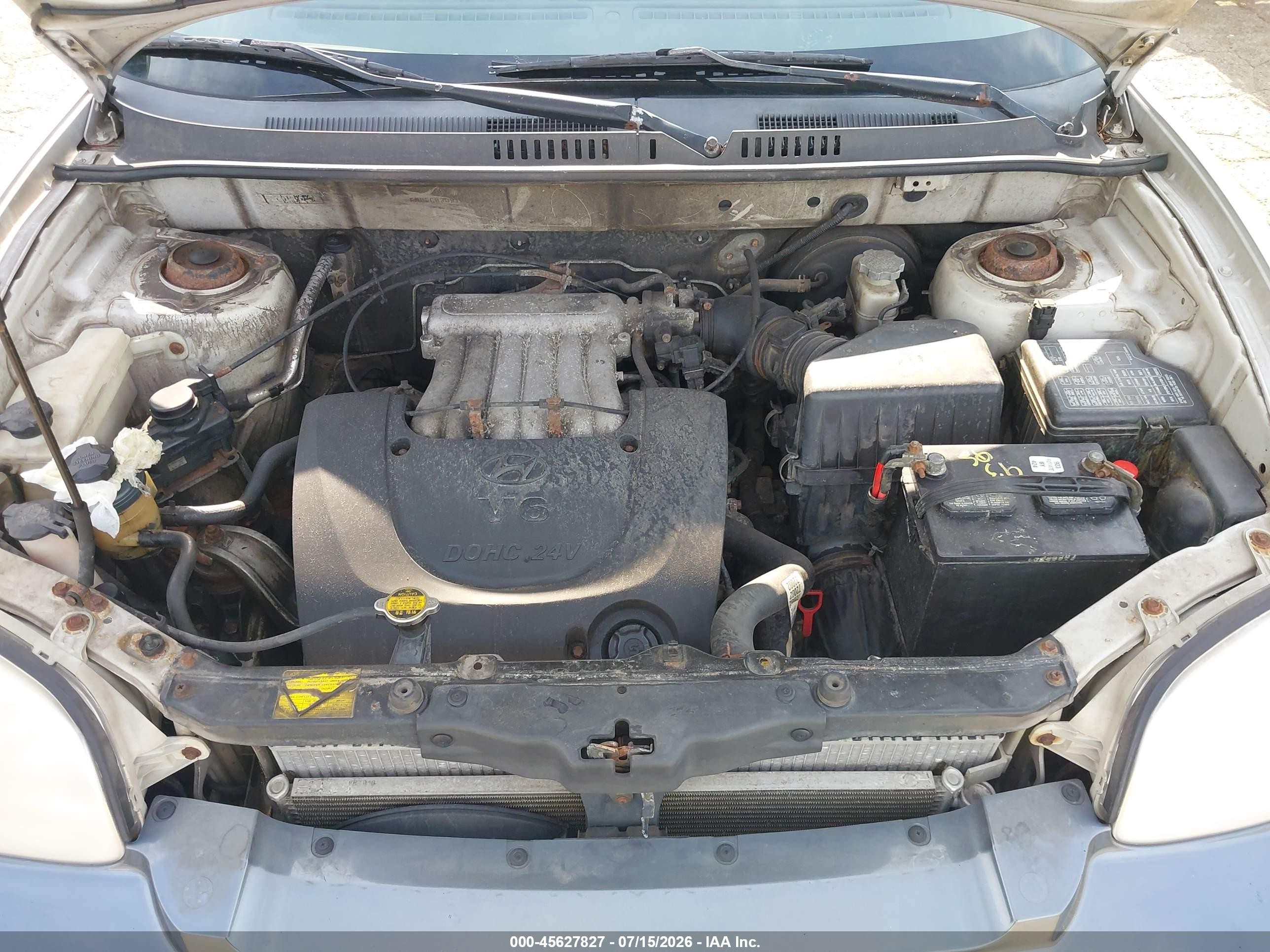 2001 Hyundai Santa Fe 2.7l V6 Gls/2.7l V6 Lx Silver vin: KM8SC83D91U010397