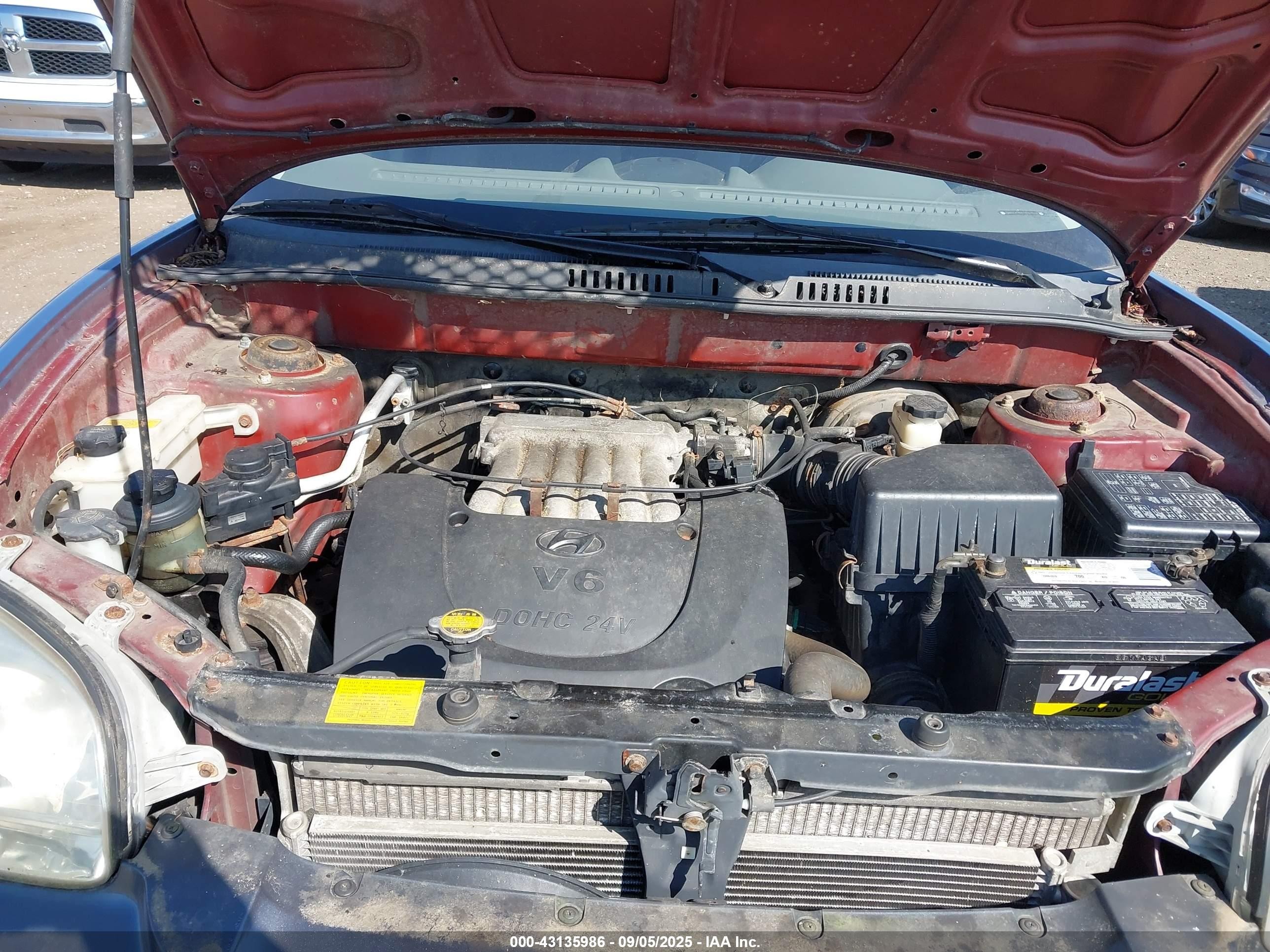 2001 Hyundai Santa Fe 2.7l V6 Gls/2.7l V6 Lx Blue vin: KM8SC83D91U094513