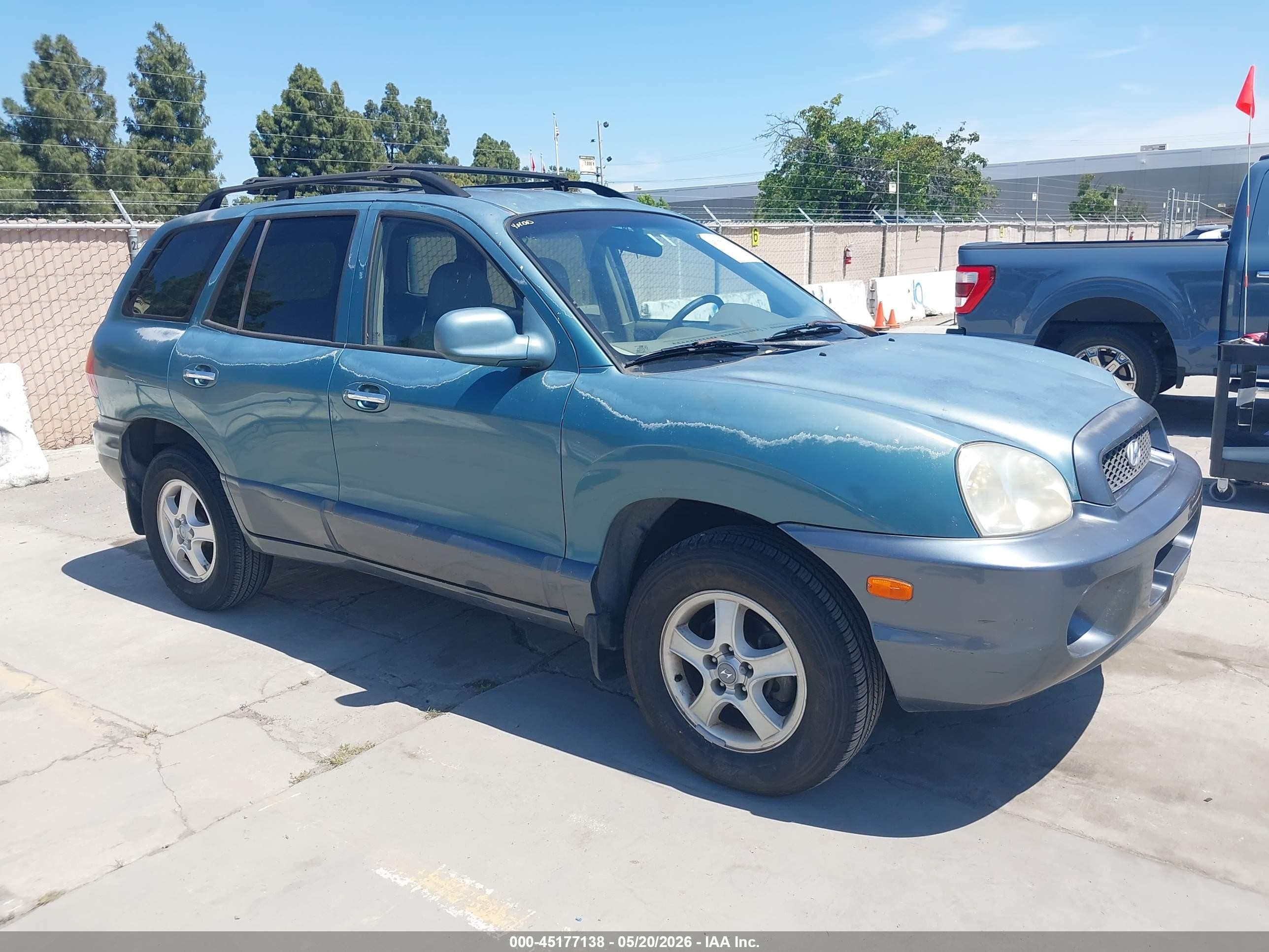 2001 Hyundai Santa Fe 2.7l V6 Gls/2.7l V6 Lx Green vin: KM8SC83DX1U055056