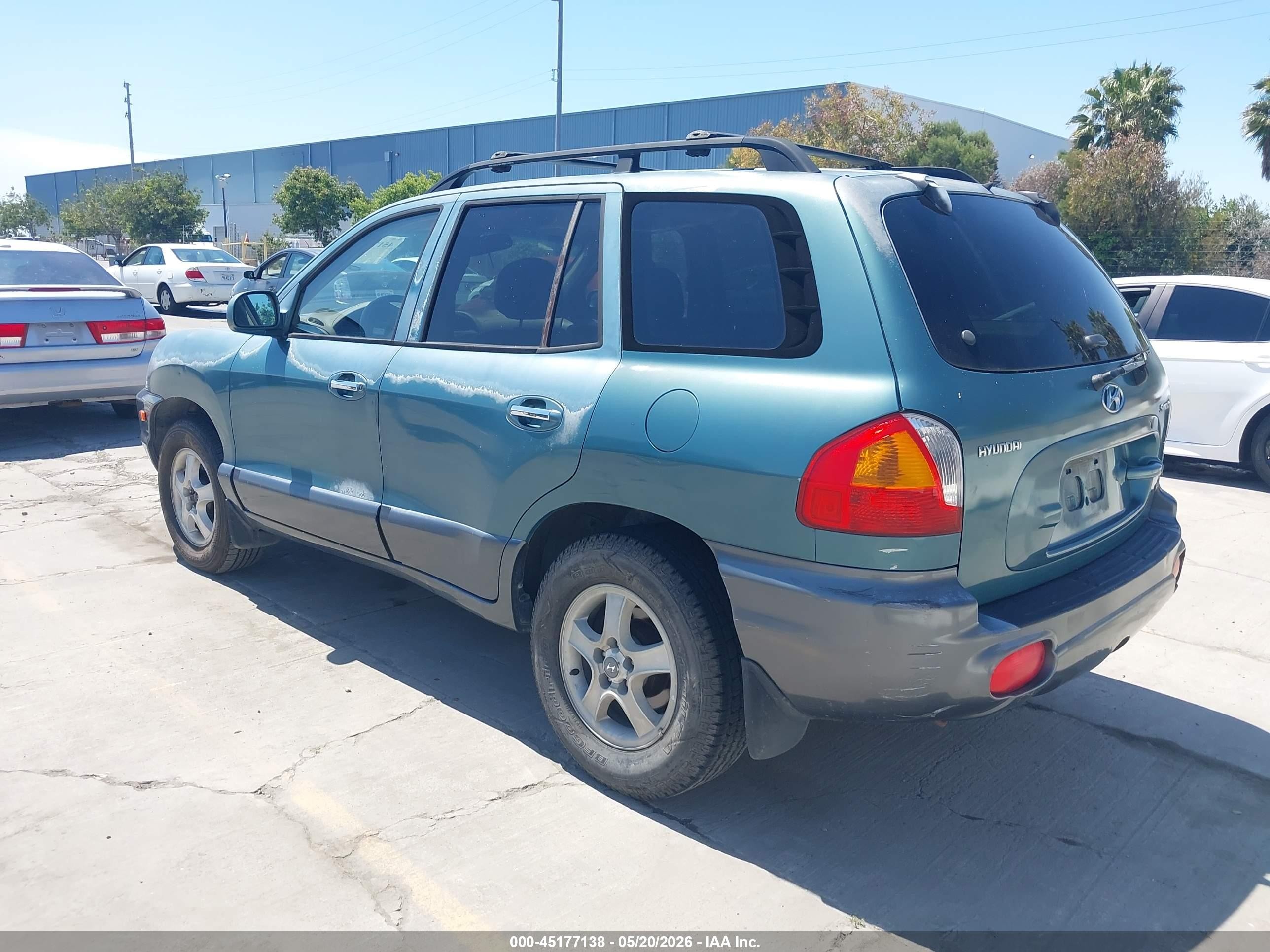 2001 Hyundai Santa Fe 2.7l V6 Gls/2.7l V6 Lx Green vin: KM8SC83DX1U055056