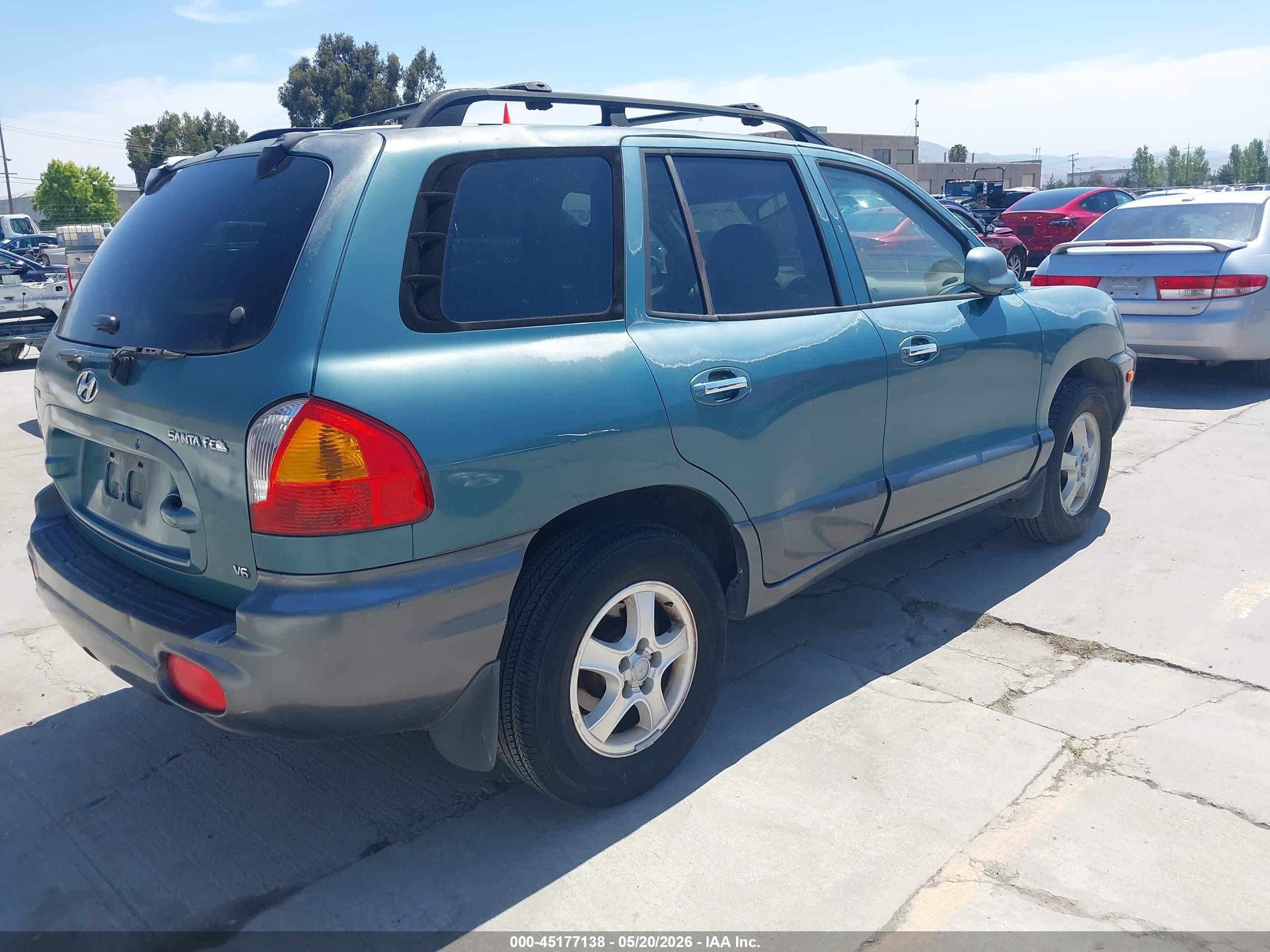 2001 Hyundai Santa Fe 2.7l V6 Gls/2.7l V6 Lx Green vin: KM8SC83DX1U055056