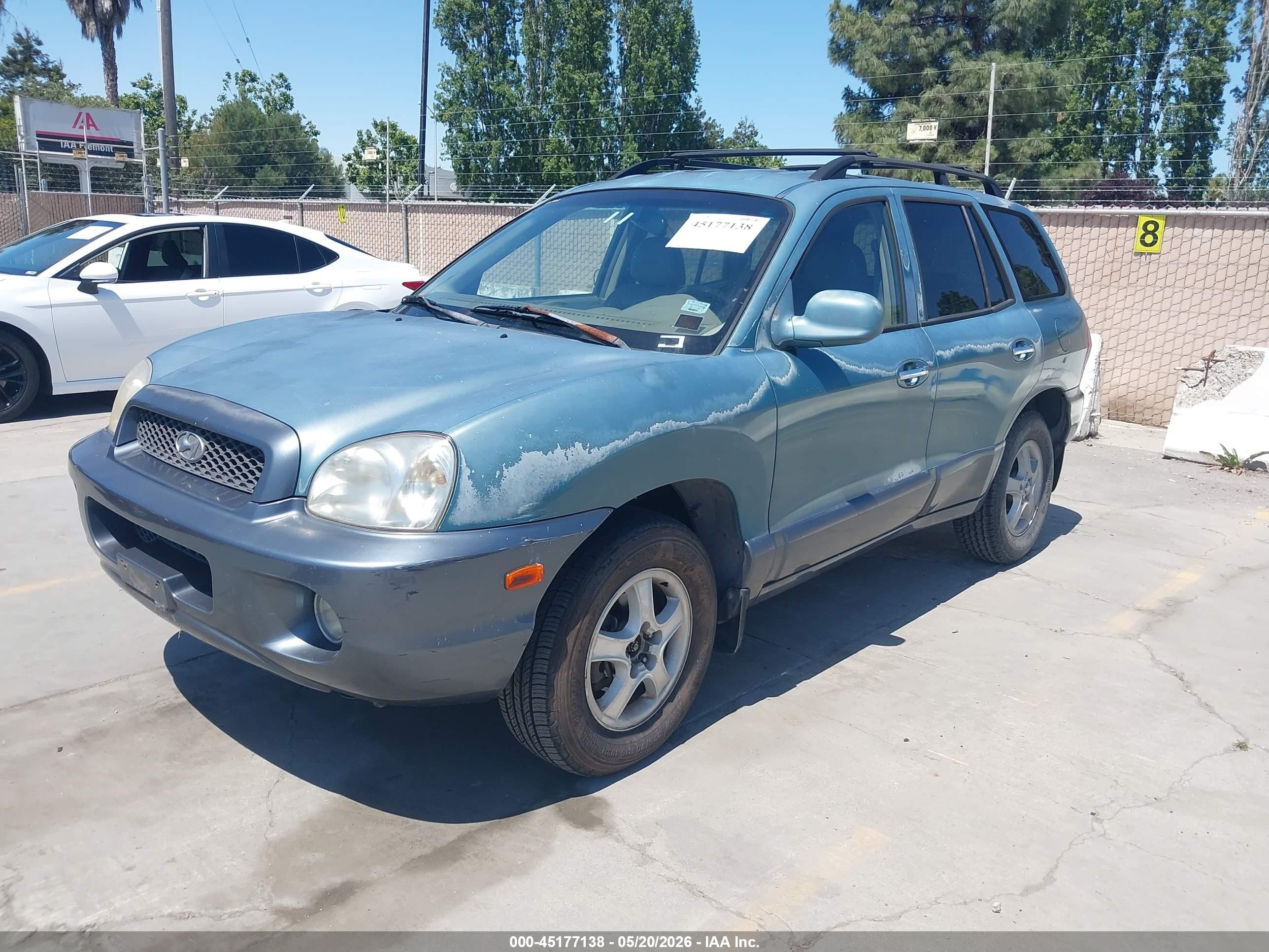 2001 Hyundai Santa Fe 2.7l V6 Gls/2.7l V6 Lx Green vin: KM8SC83DX1U055056