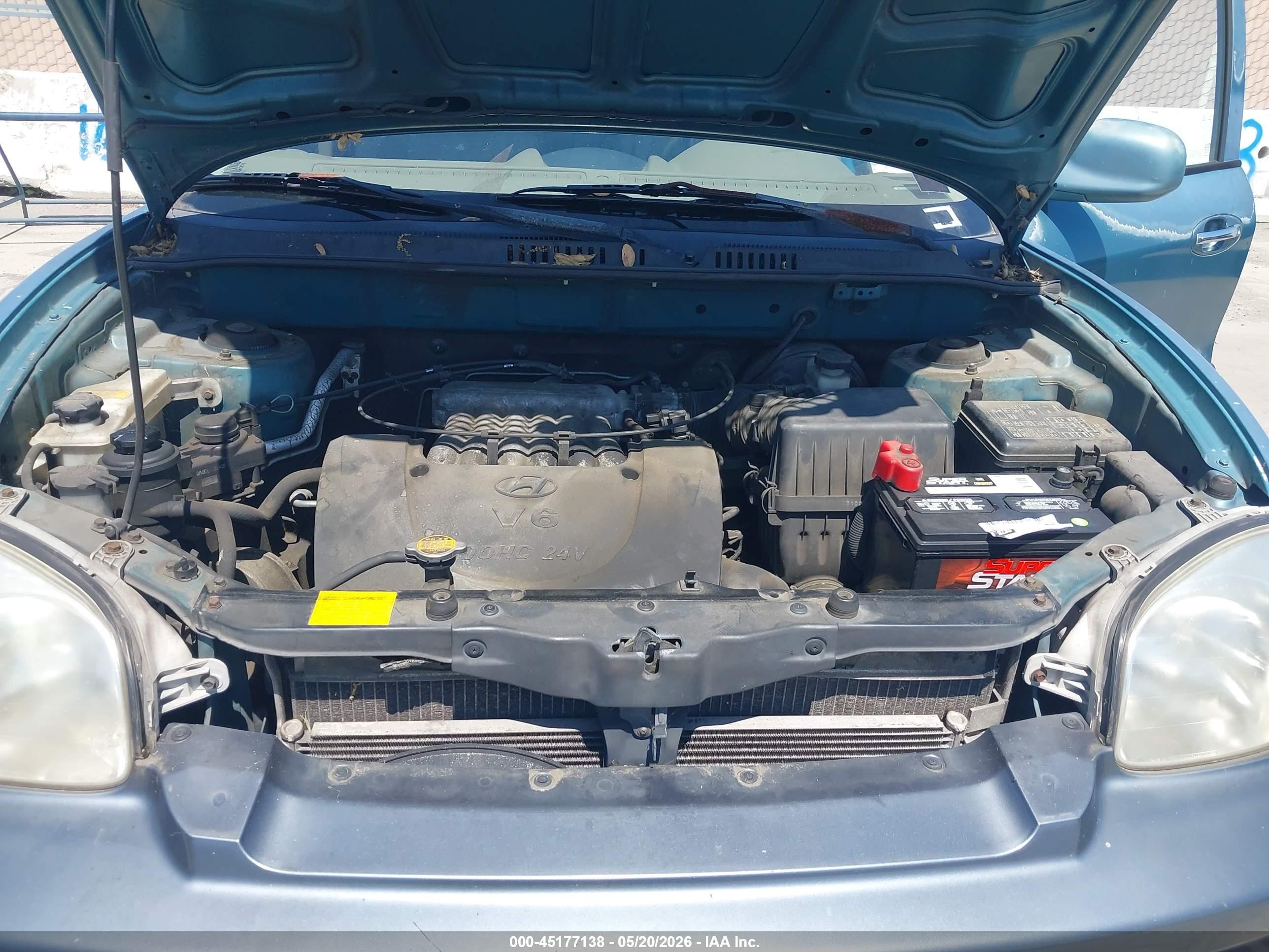2001 Hyundai Santa Fe 2.7l V6 Gls/2.7l V6 Lx Green vin: KM8SC83DX1U055056