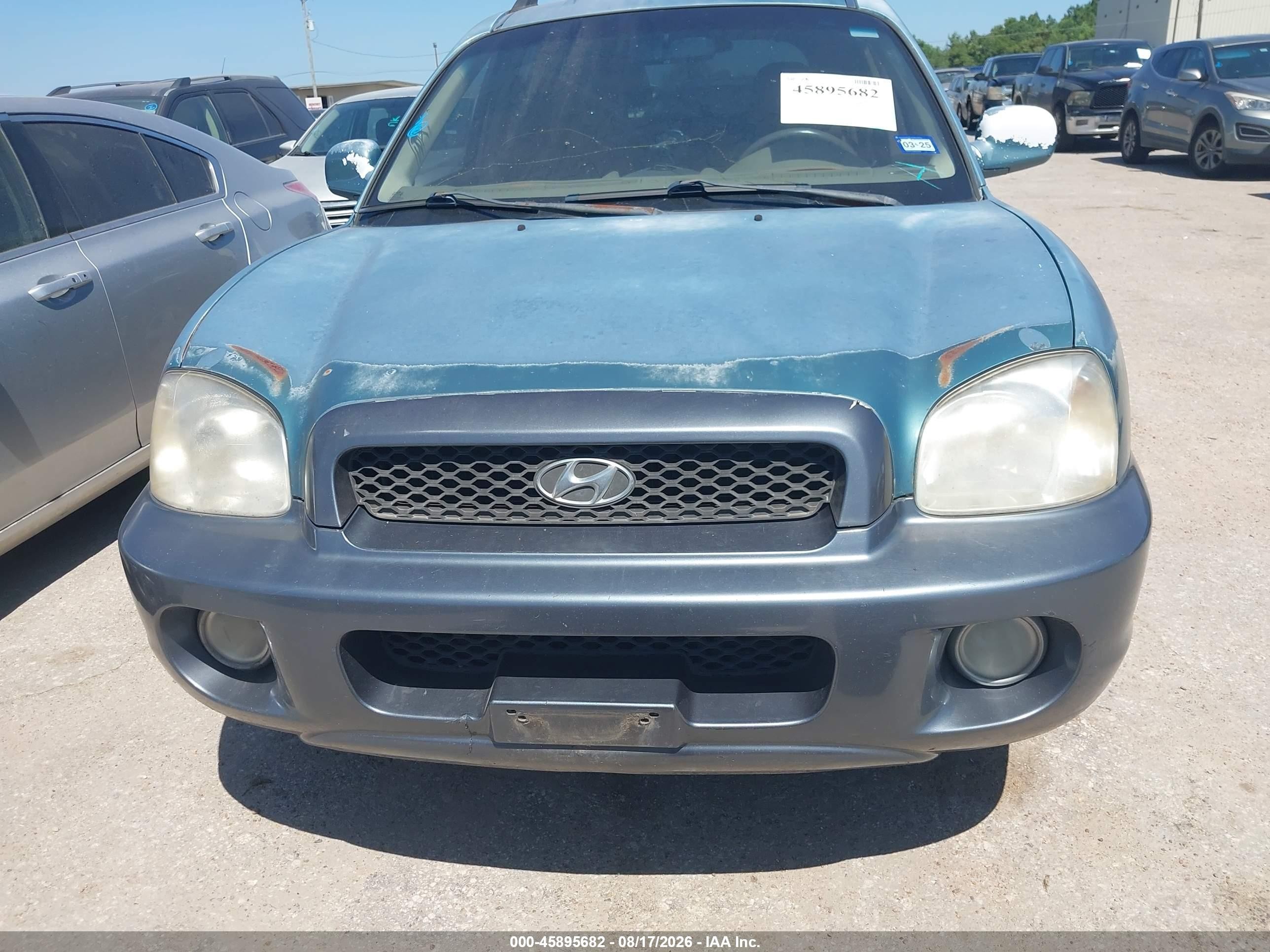 2001 Hyundai Santa Fe 2.7l V6 Gls/2.7l V6 Lx Green vin: KM8SC83DX1U128538