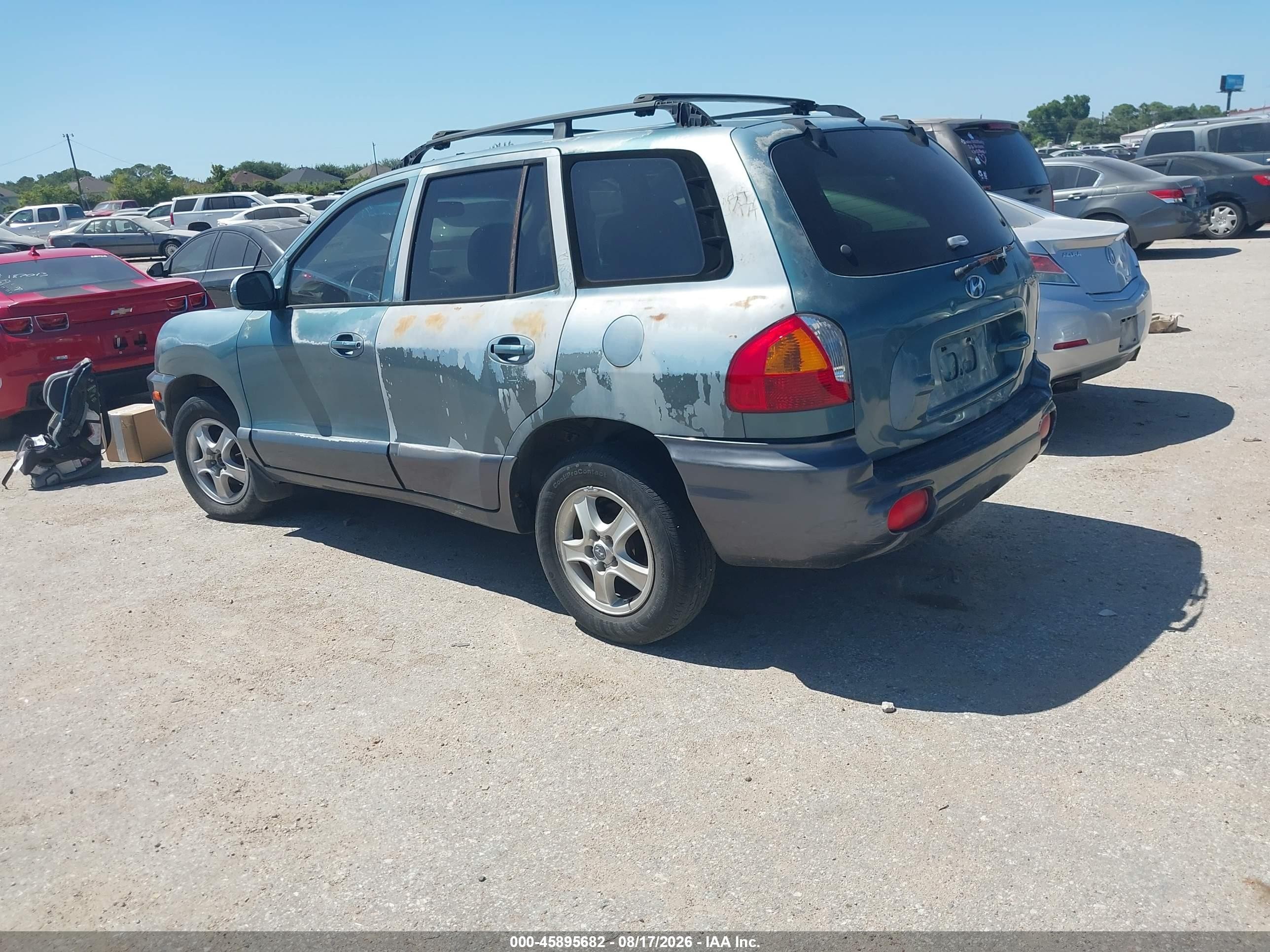 2001 Hyundai Santa Fe 2.7l V6 Gls/2.7l V6 Lx Green vin: KM8SC83DX1U128538