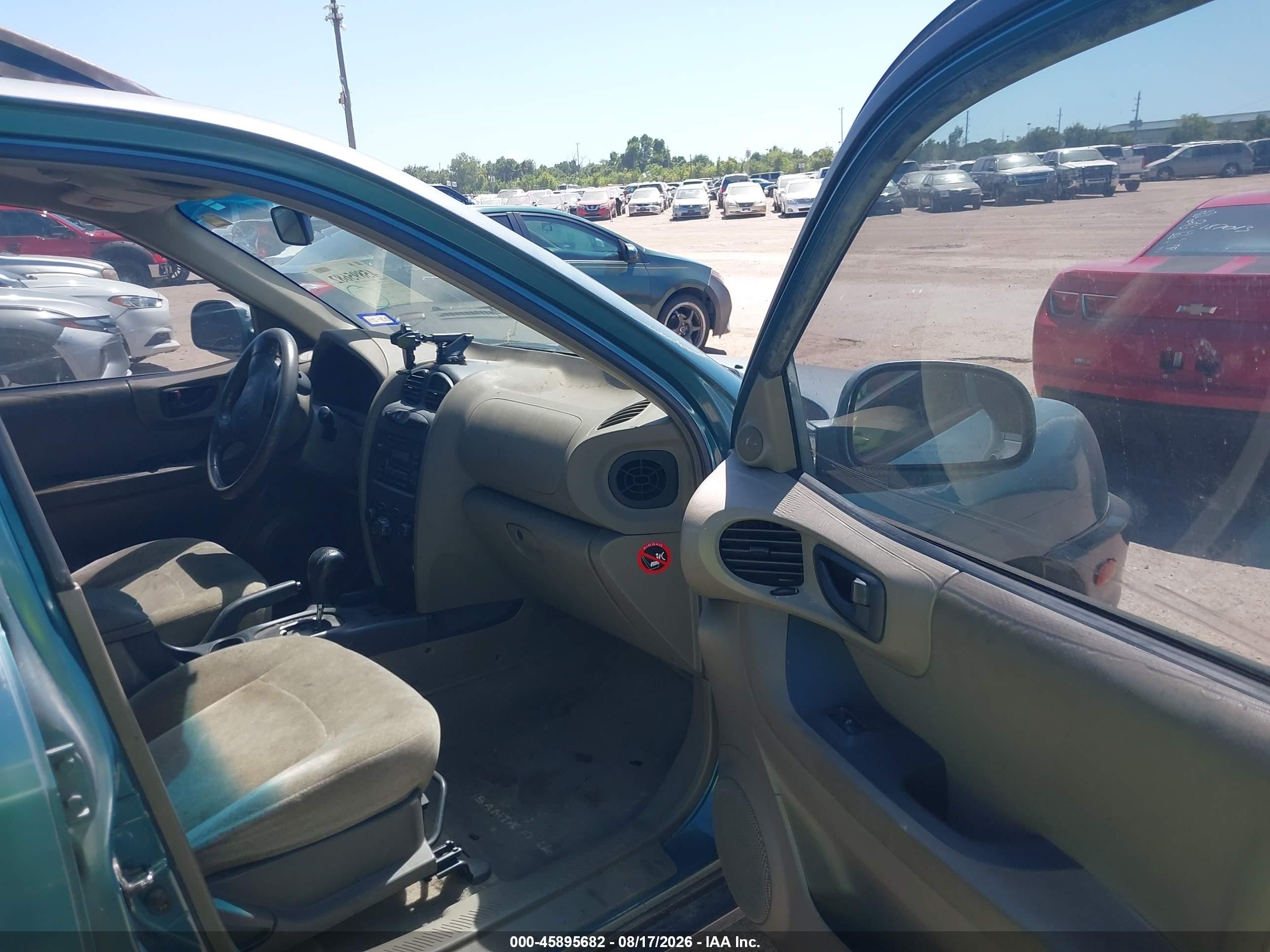 2001 Hyundai Santa Fe 2.7l V6 Gls/2.7l V6 Lx Green vin: KM8SC83DX1U128538
