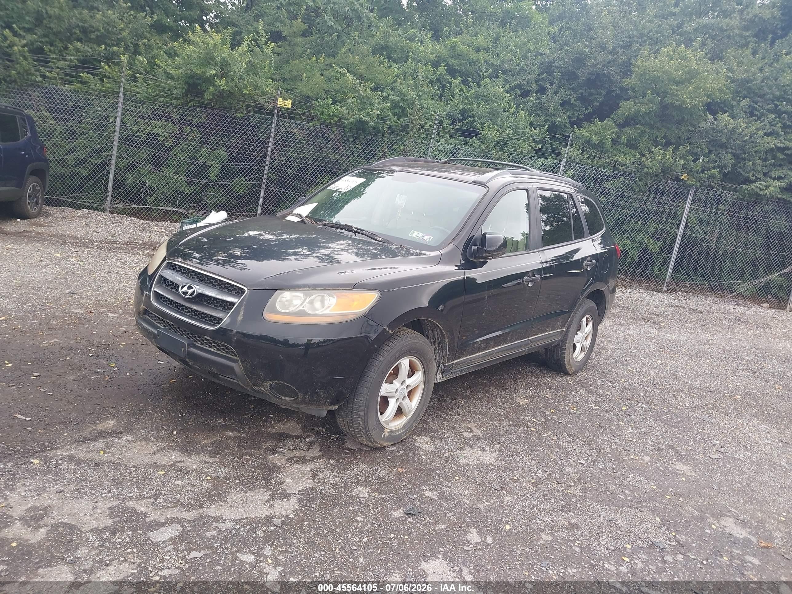 2007 Hyundai Santa Fe Gls Black vin: KM8SG13D87U098895