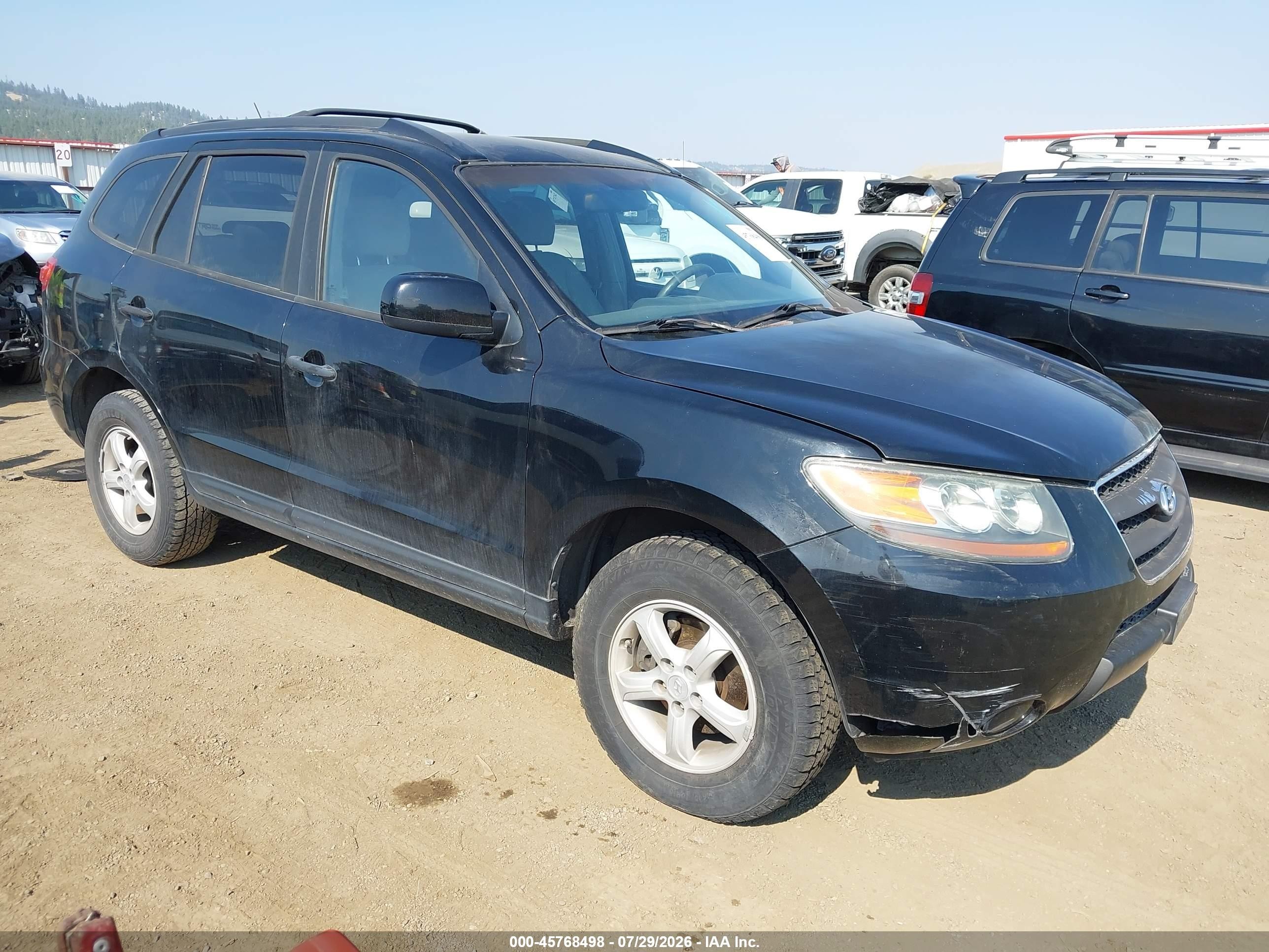 2007 Hyundai Santa Fe Gls Black vin: KM8SG13D97U097433