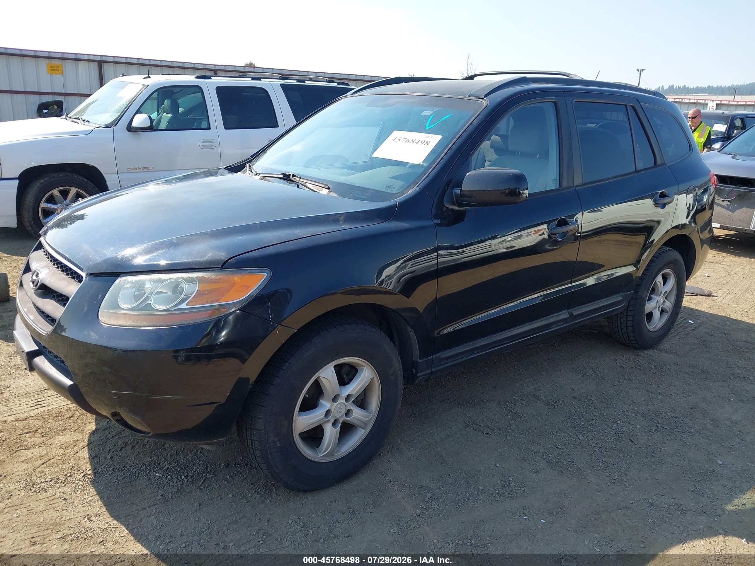2007 Hyundai Santa Fe Gls Black vin: KM8SG13D97U097433