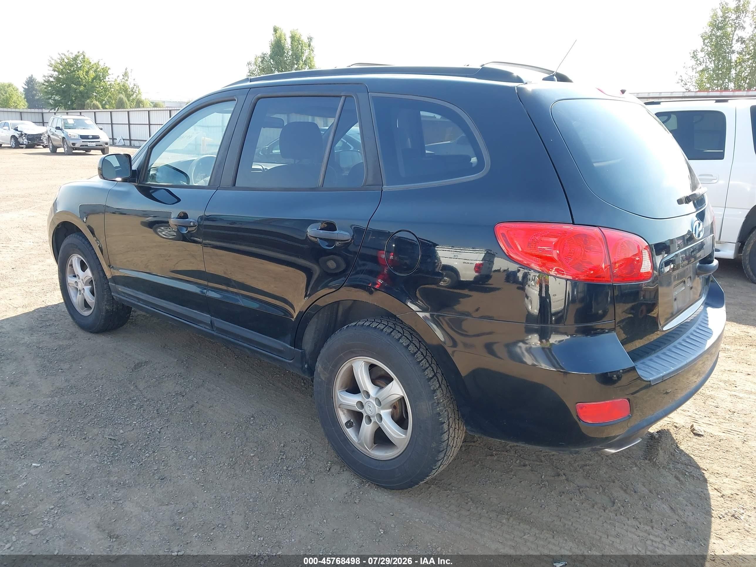 2007 Hyundai Santa Fe Gls Black vin: KM8SG13D97U097433