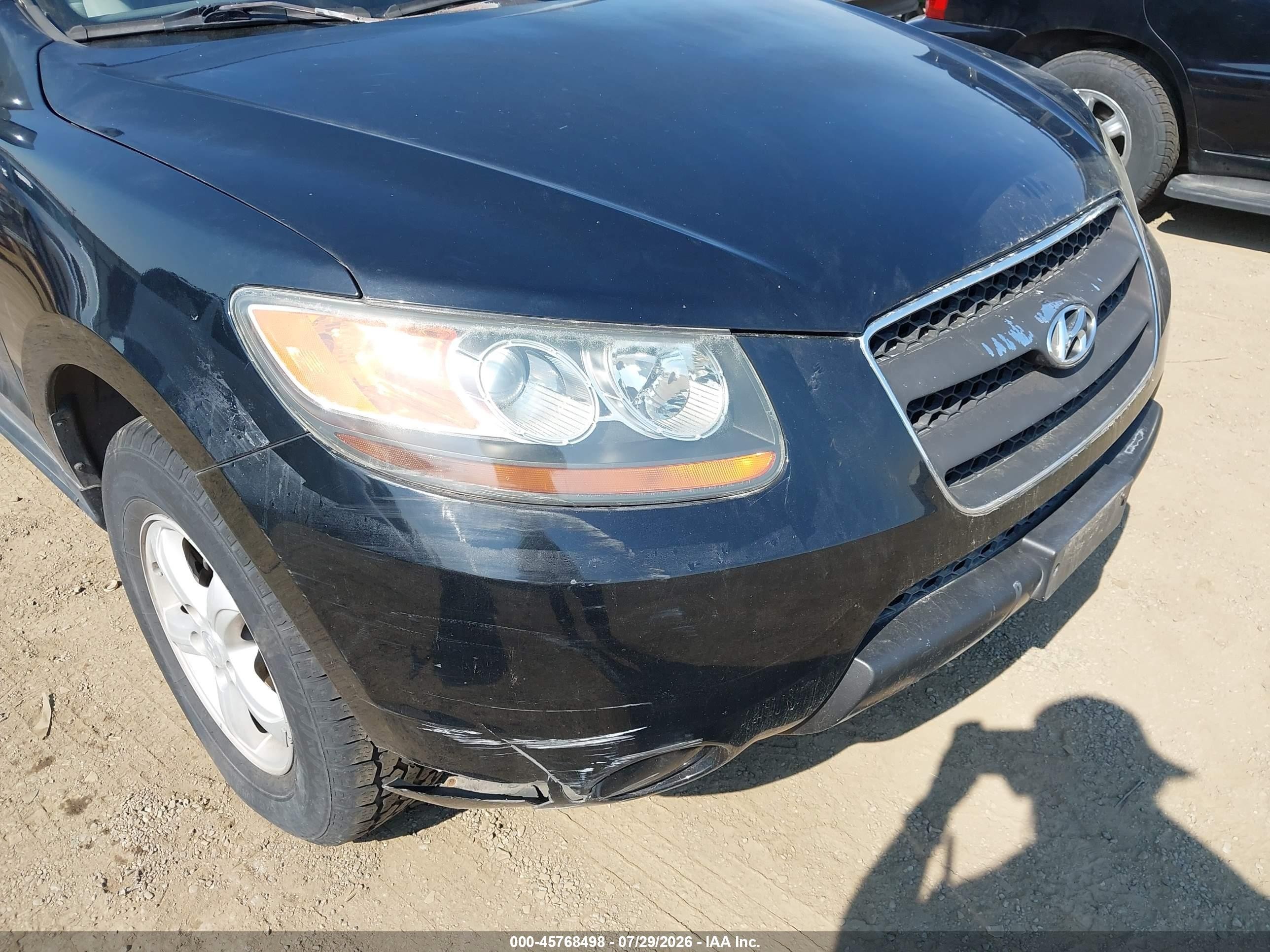 2007 Hyundai Santa Fe Gls Black vin: KM8SG13D97U097433