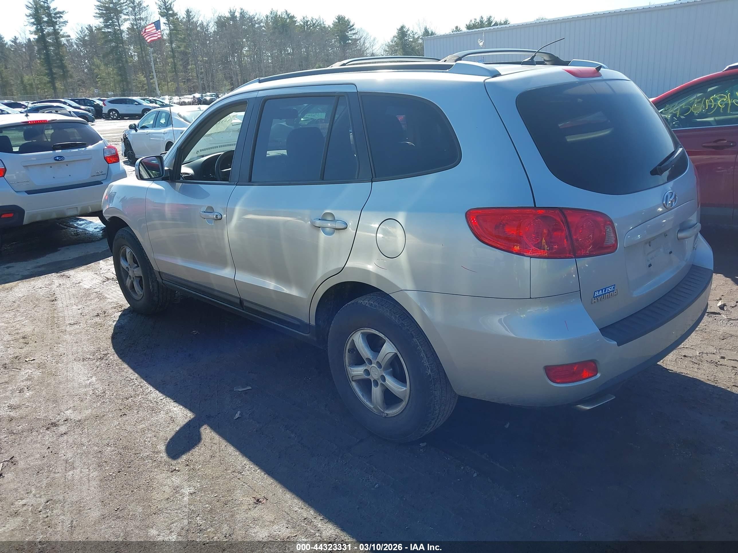 2007 Hyundai Santa Fe Gls Silver vin: KM8SG73D67U129077