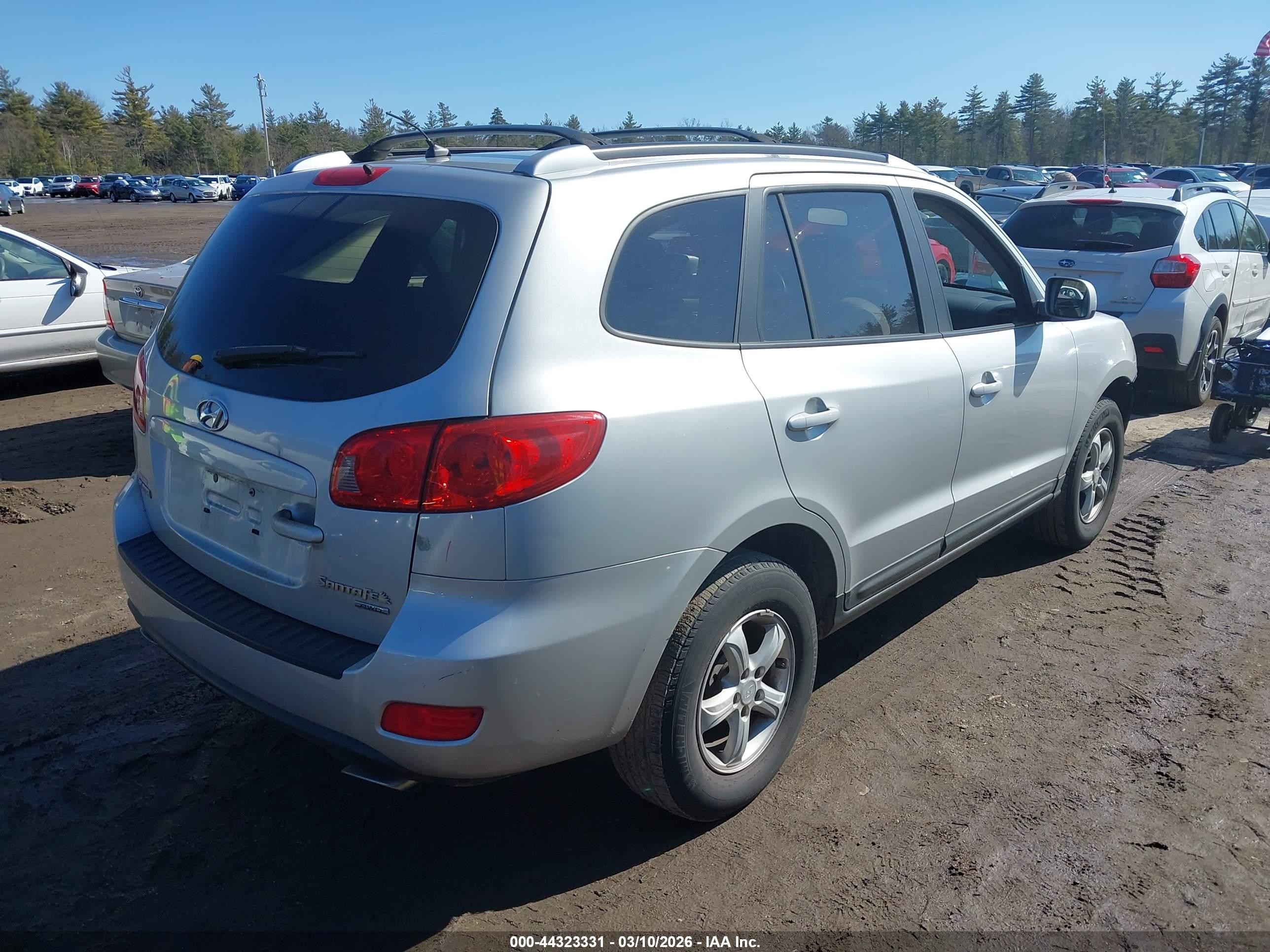 2007 Hyundai Santa Fe Gls Silver vin: KM8SG73D67U129077