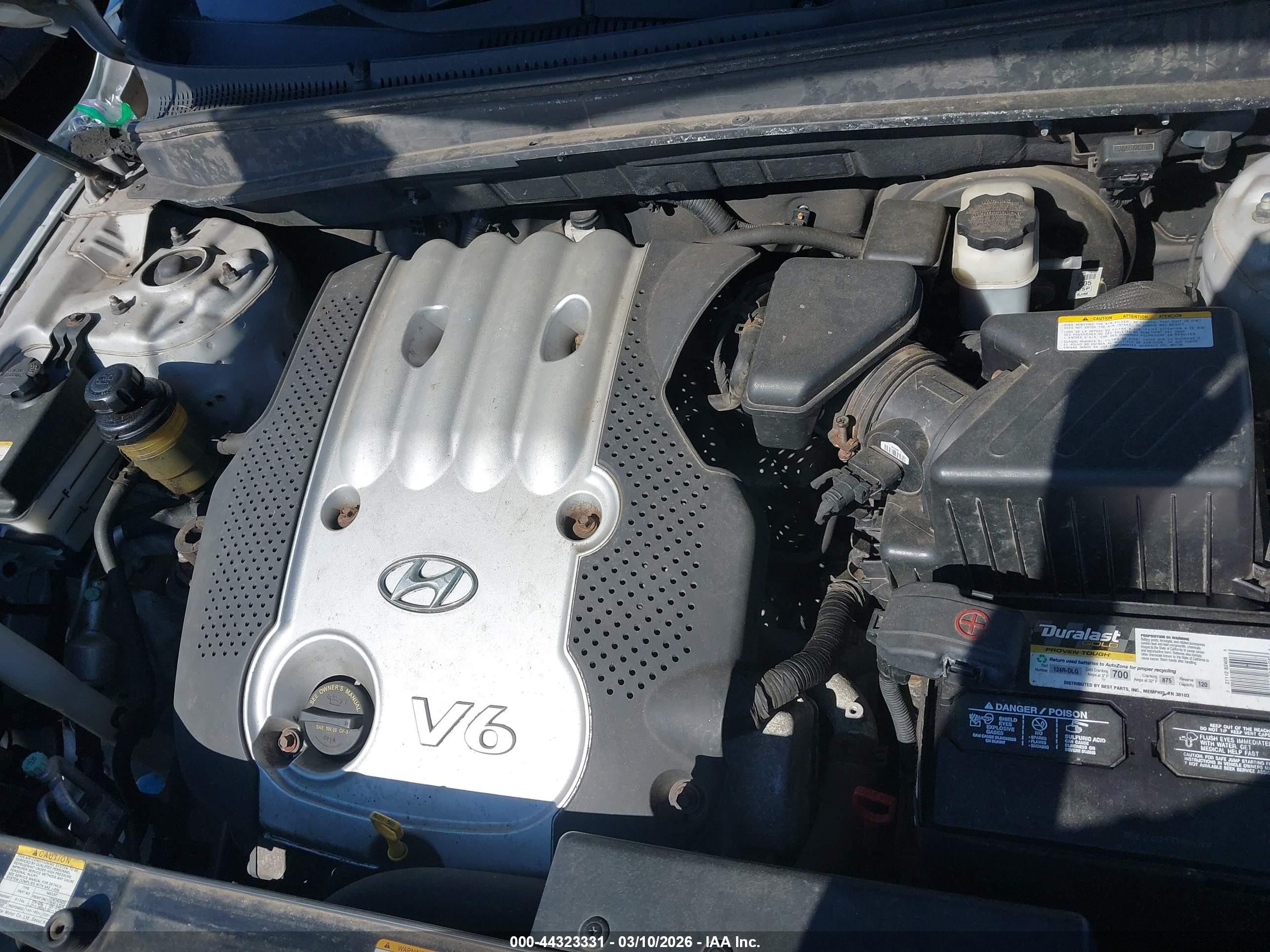 2007 Hyundai Santa Fe Gls Silver vin: KM8SG73D67U129077