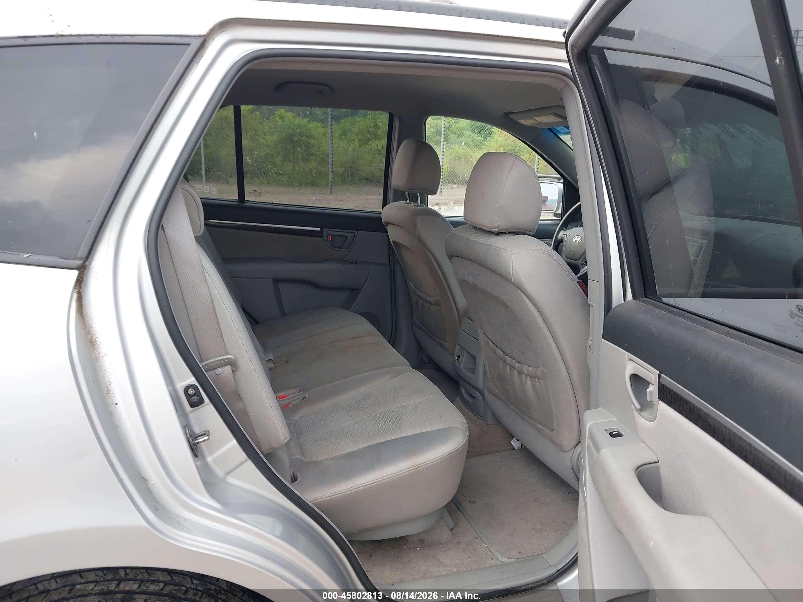 2007 Hyundai Santa Fe Gls Silver vin: KM8SG73D67U142217