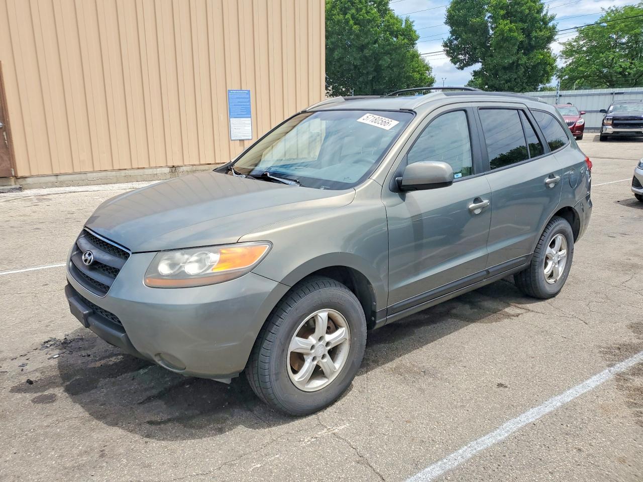 2007 Hyundai Santa Fe Gls Green vin: KM8SG73DX7U147467