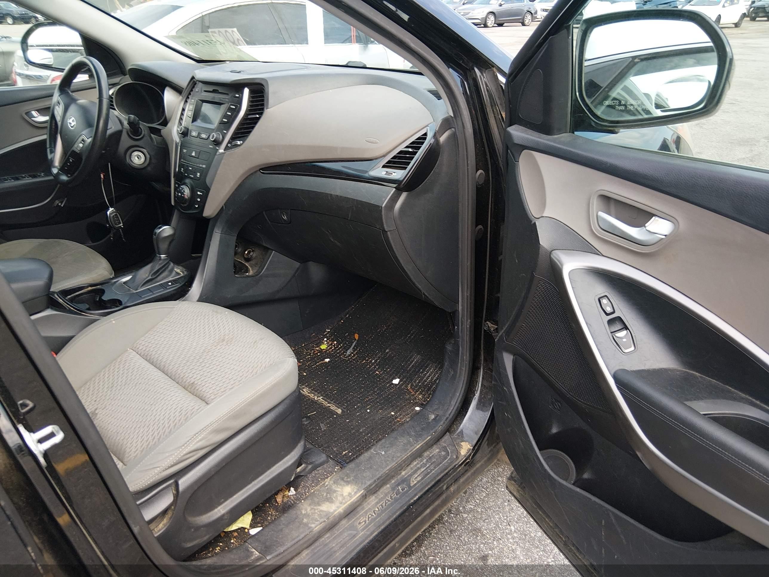 2014 Hyundai Santa Fe Gls Black vin: KM8SM4HF1EU043013