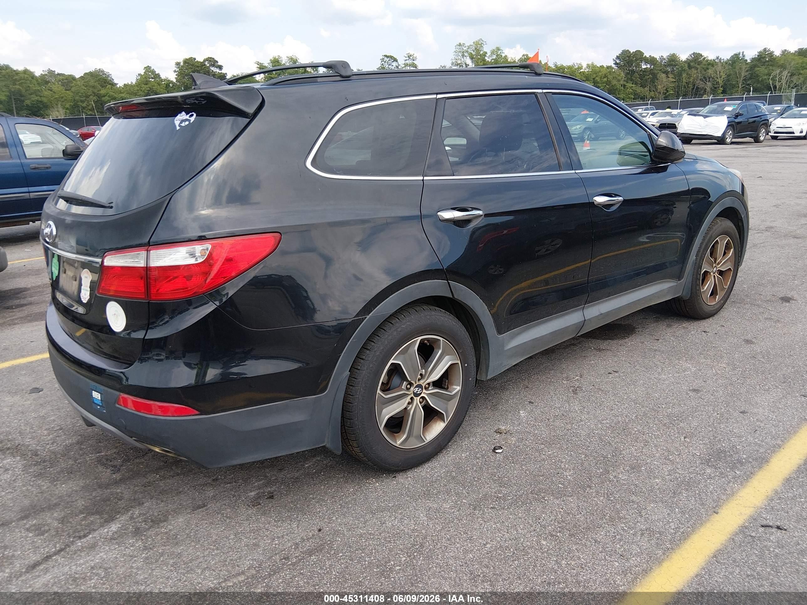 2014 Hyundai Santa Fe Gls Black vin: KM8SM4HF1EU043013