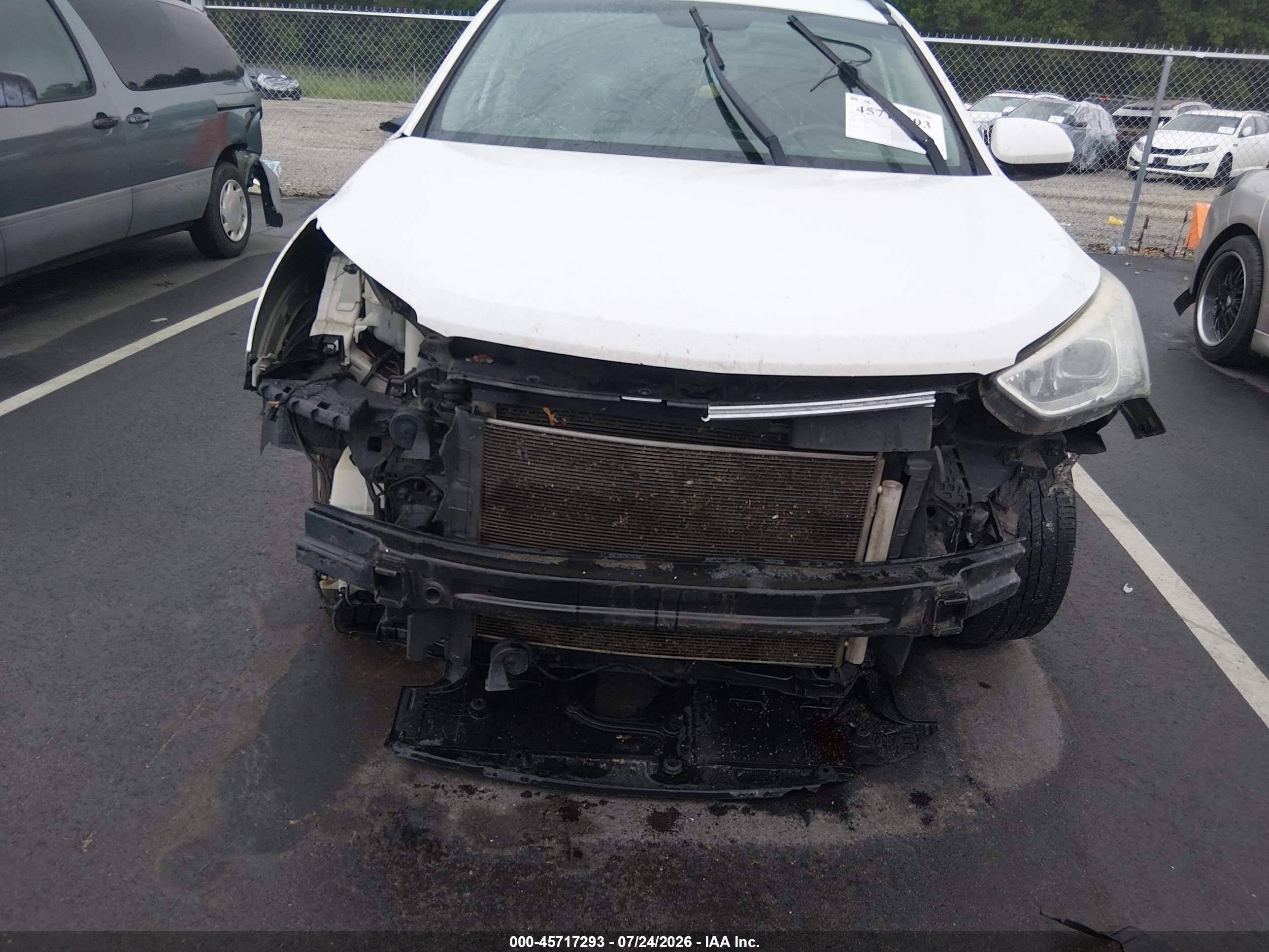 2014 Hyundai Santa Fe Gls White vin: KM8SM4HF1EU062872