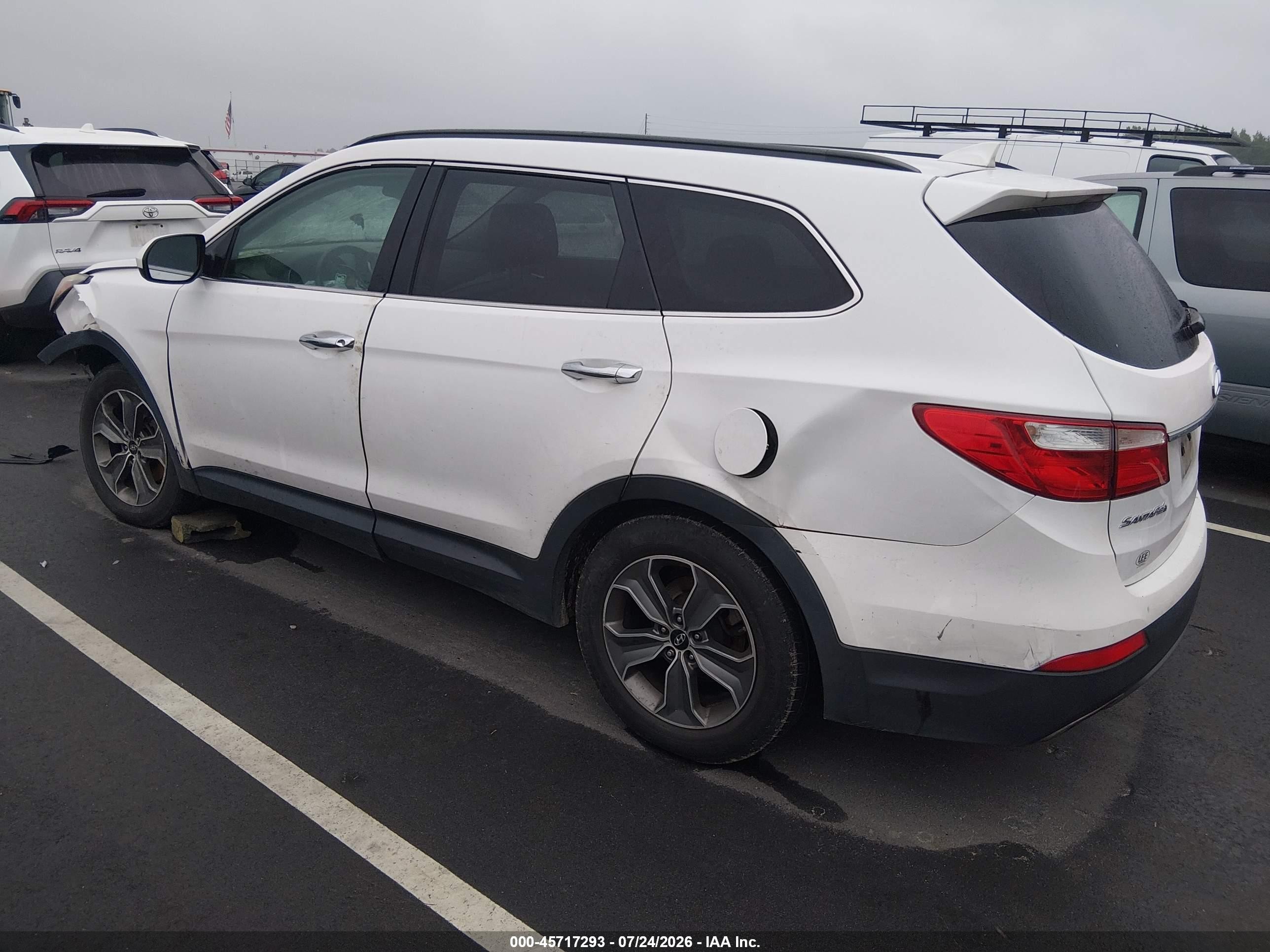 2014 Hyundai Santa Fe Gls White vin: KM8SM4HF1EU062872