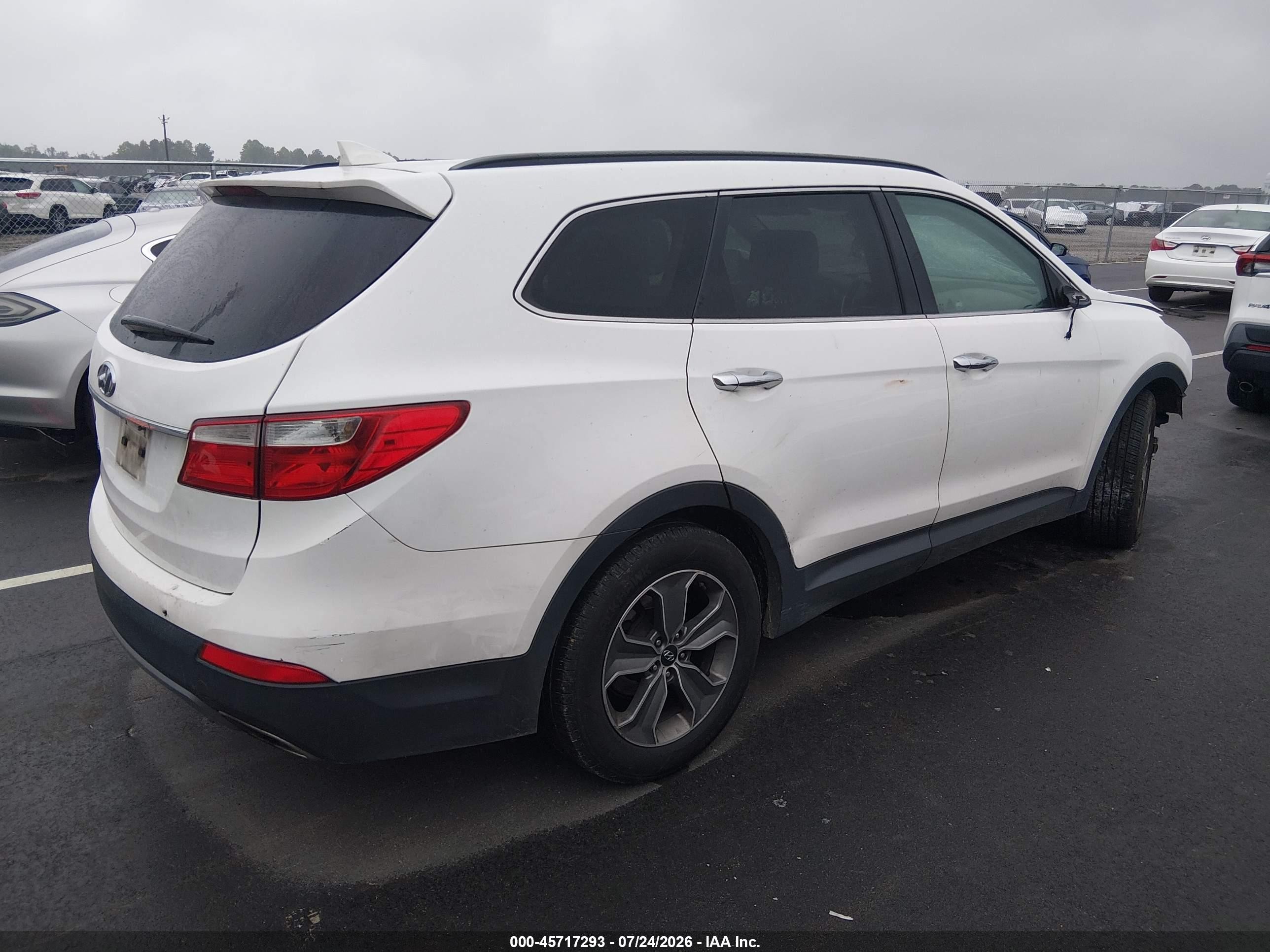 2014 Hyundai Santa Fe Gls White vin: KM8SM4HF1EU062872