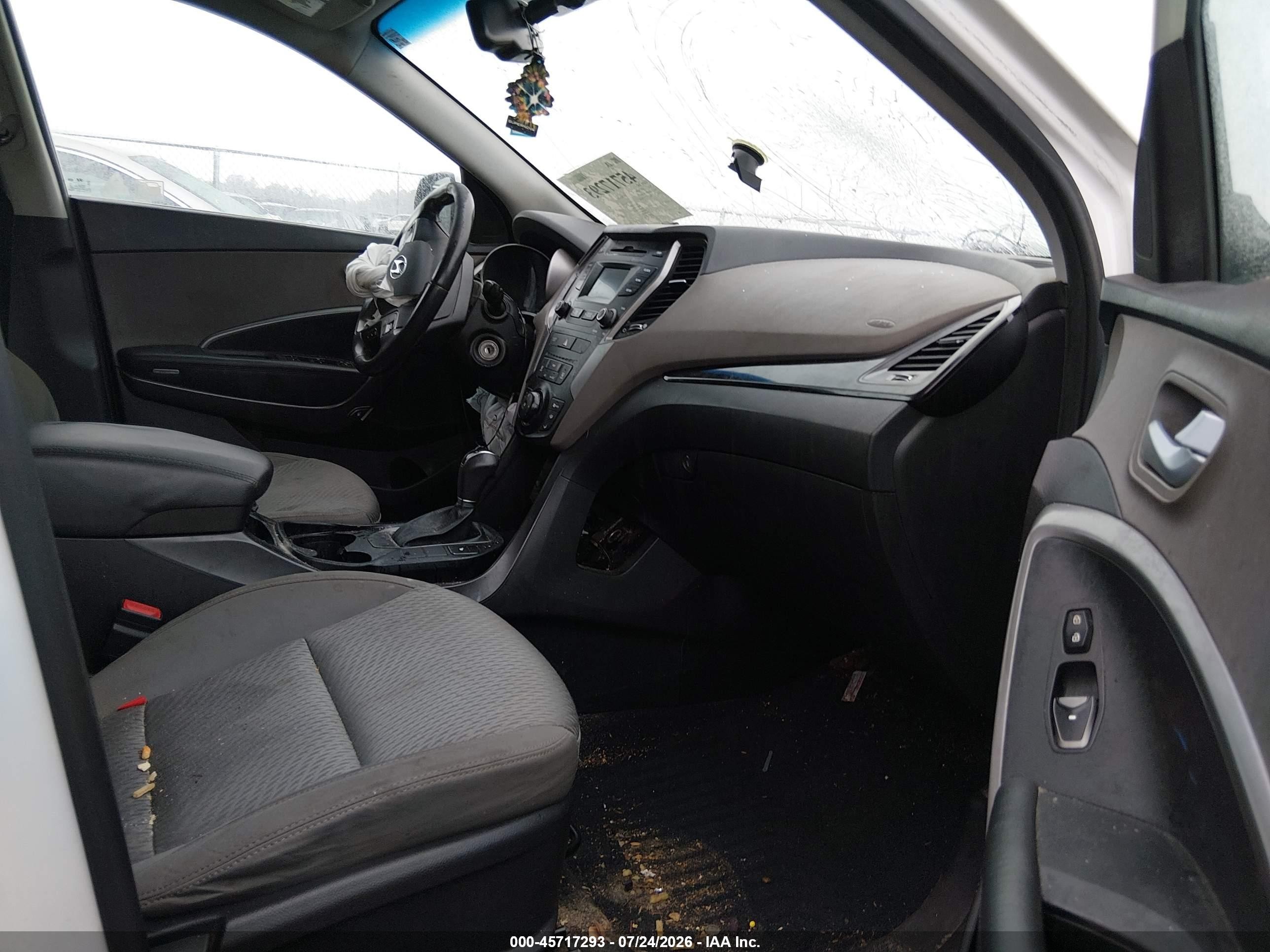 2014 Hyundai Santa Fe Gls White vin: KM8SM4HF1EU062872