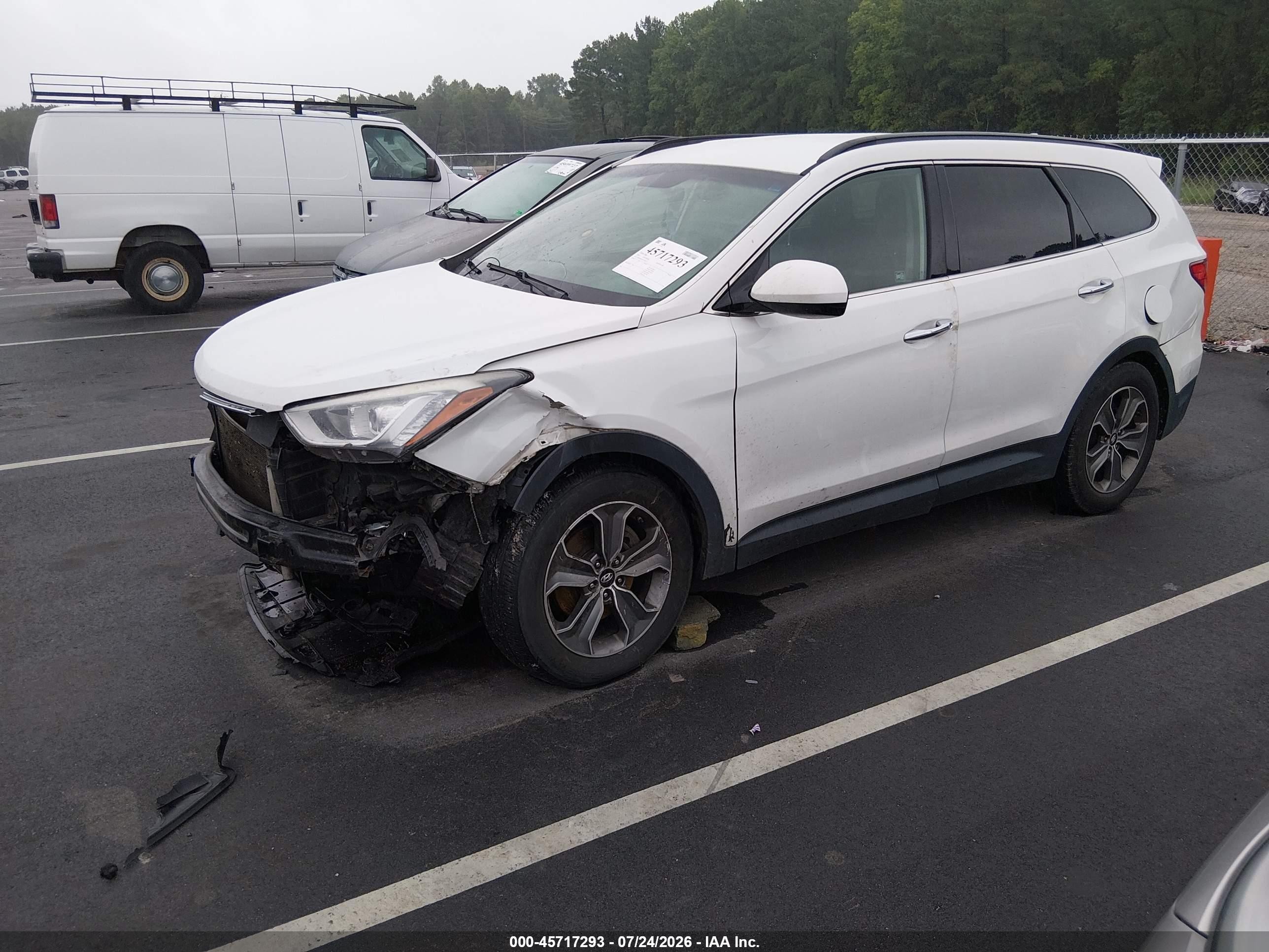 2014 Hyundai Santa Fe Gls White vin: KM8SM4HF1EU062872