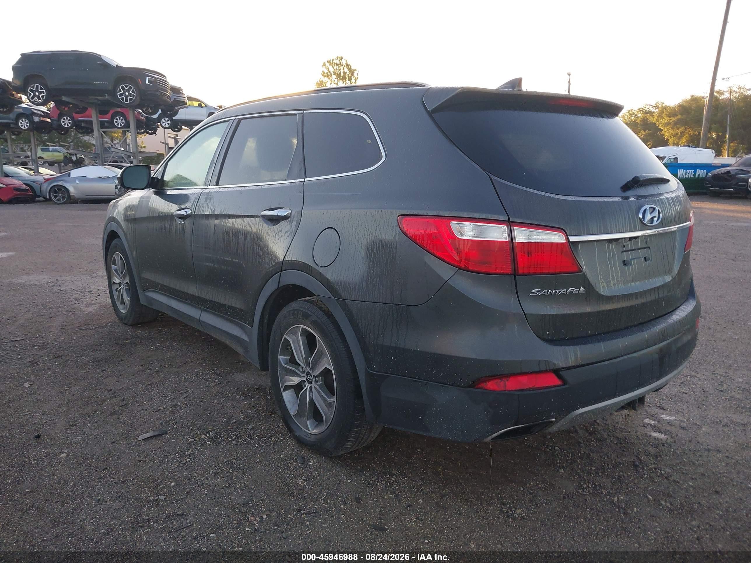 2014 Hyundai Santa Fe Gls Серый vin: KM8SM4HF2EU045367