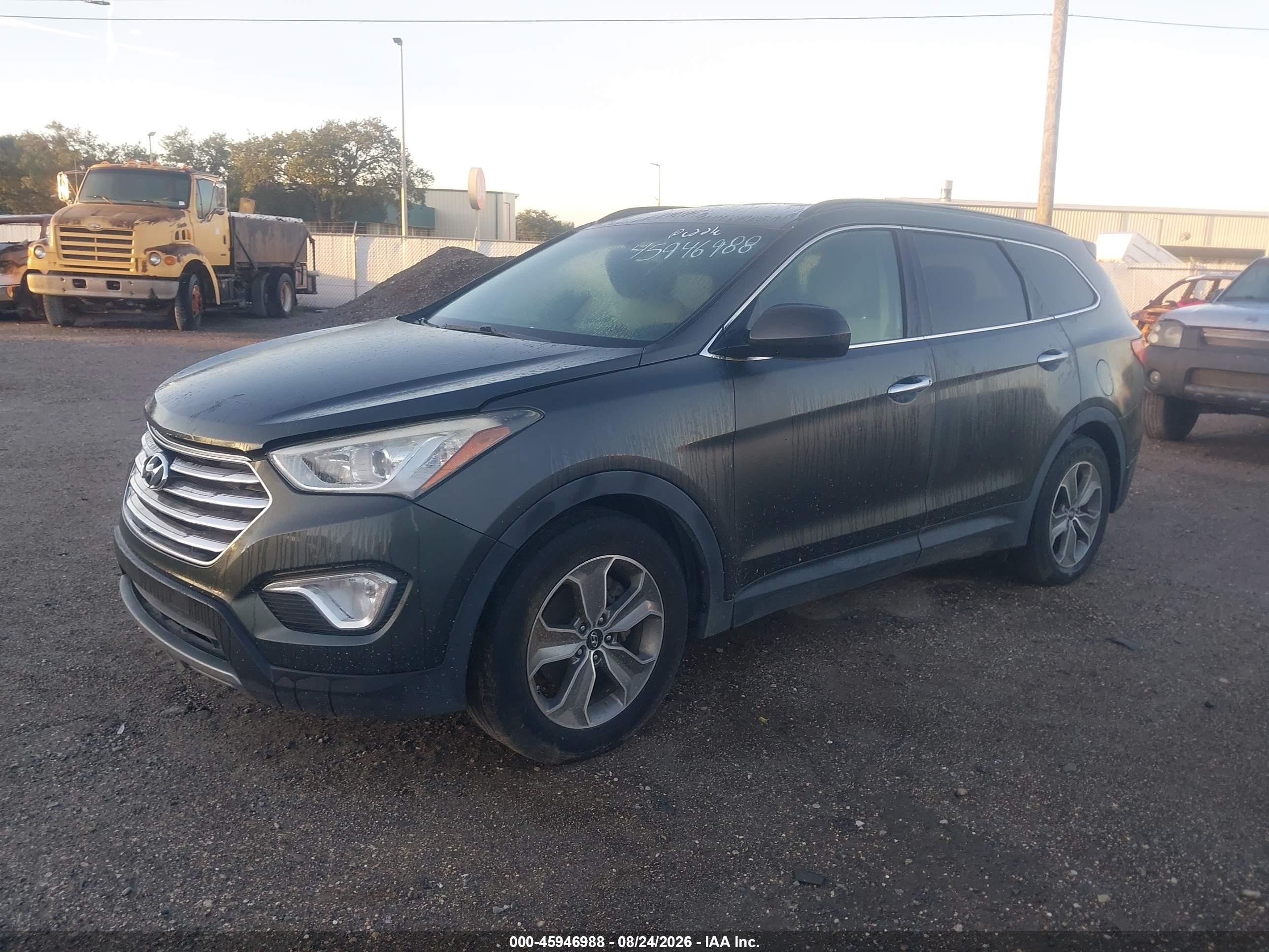 2014 Hyundai Santa Fe Gls Серый vin: KM8SM4HF2EU045367