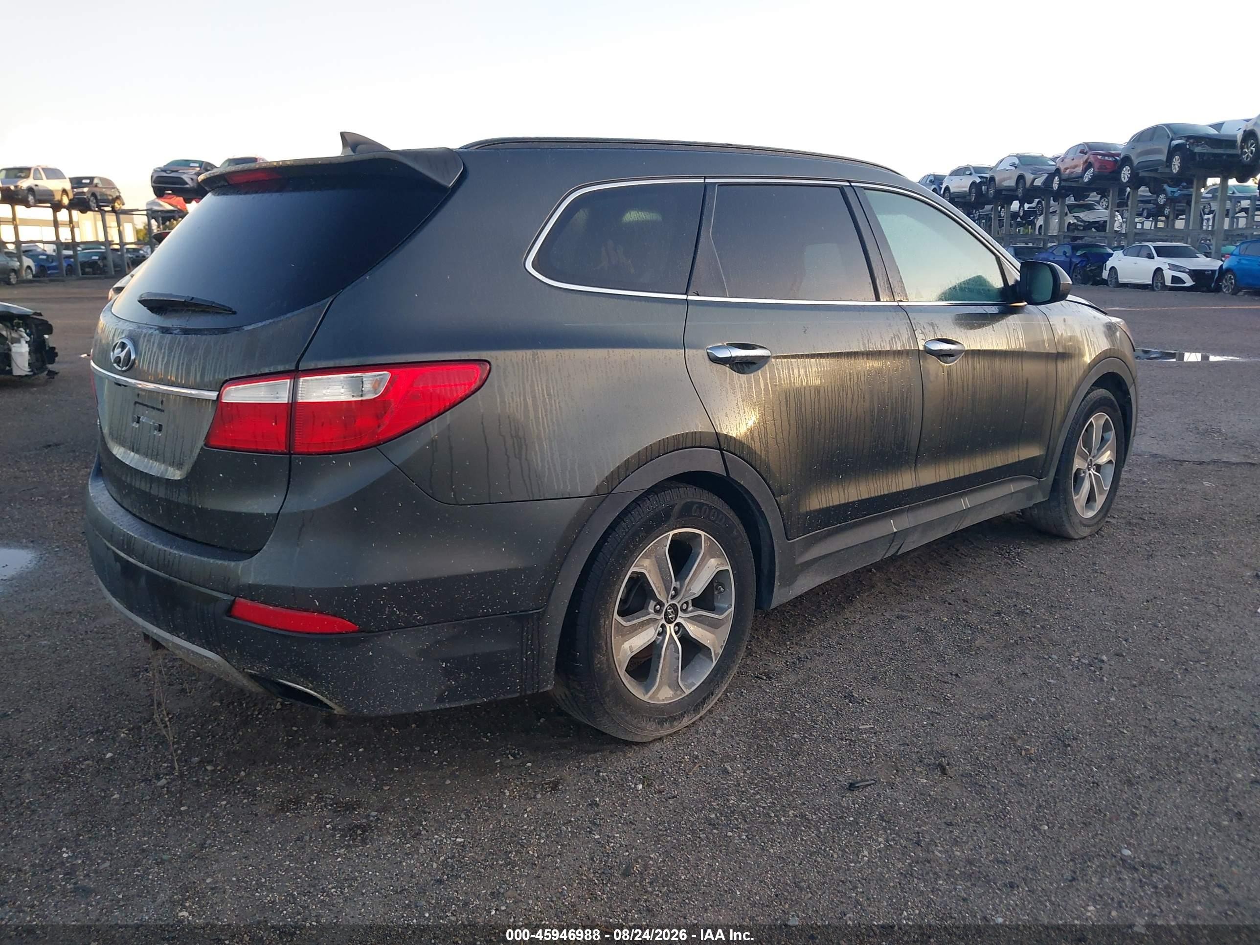 2014 Hyundai Santa Fe Gls Серый vin: KM8SM4HF2EU045367